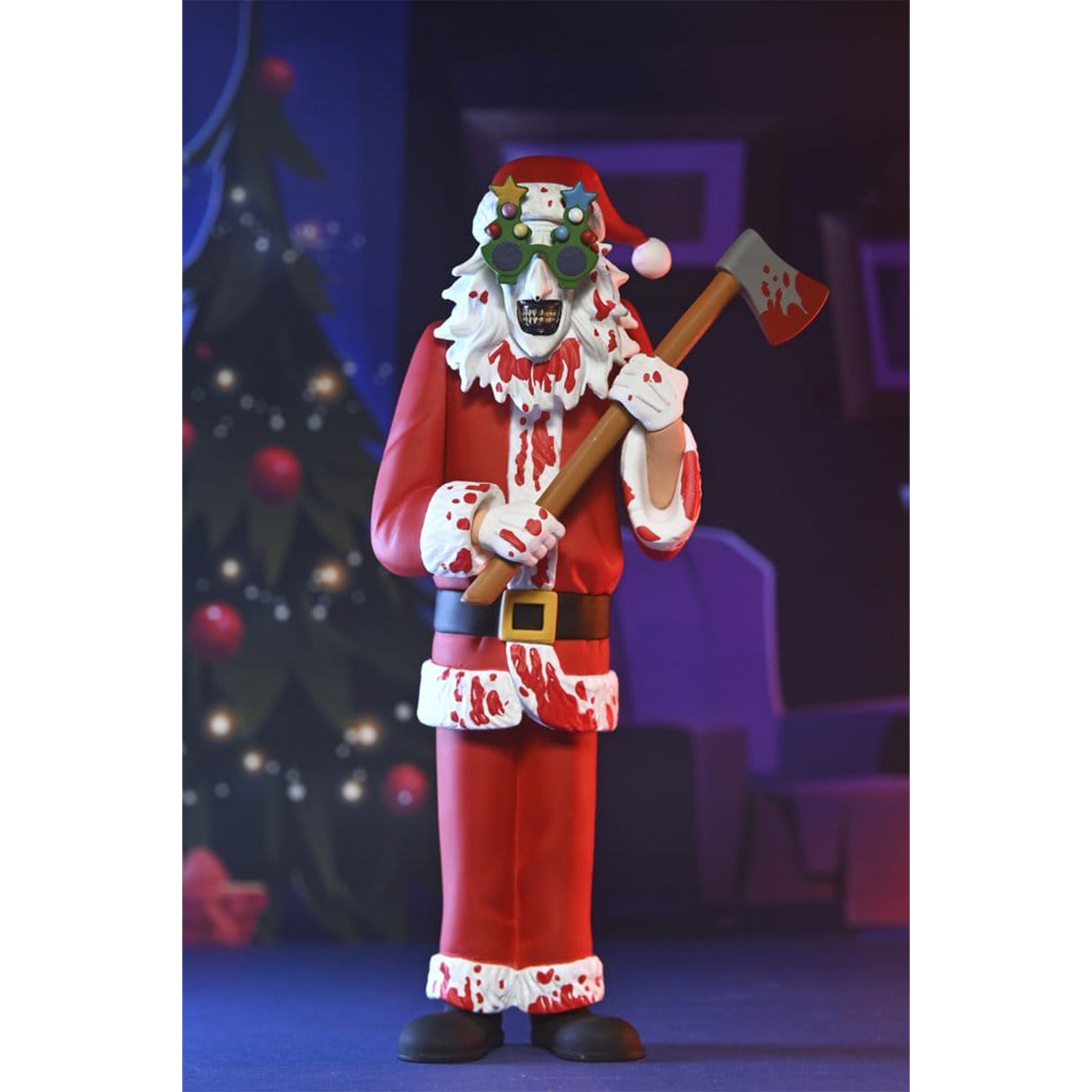 NECA Toony Terrors Terrifier 3 Santa Suit Art the Clown Bloody Version Action Figure