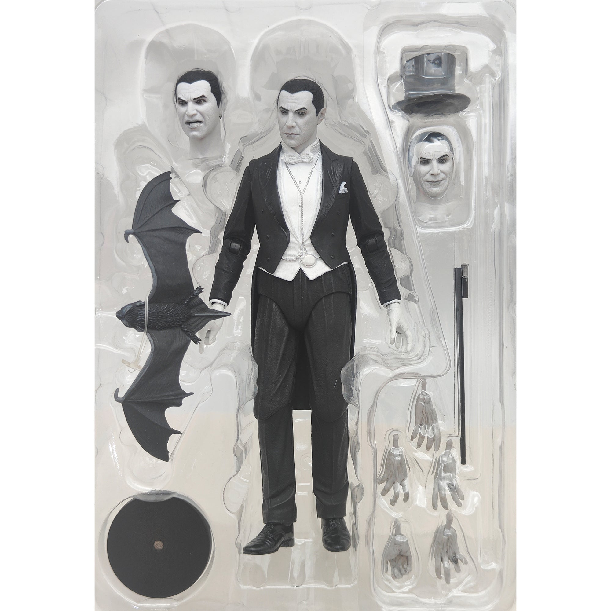NECA Universal Monsters Ultimate Dracula Carfax Abbey Action Figure Black and White Version 18cm - Used