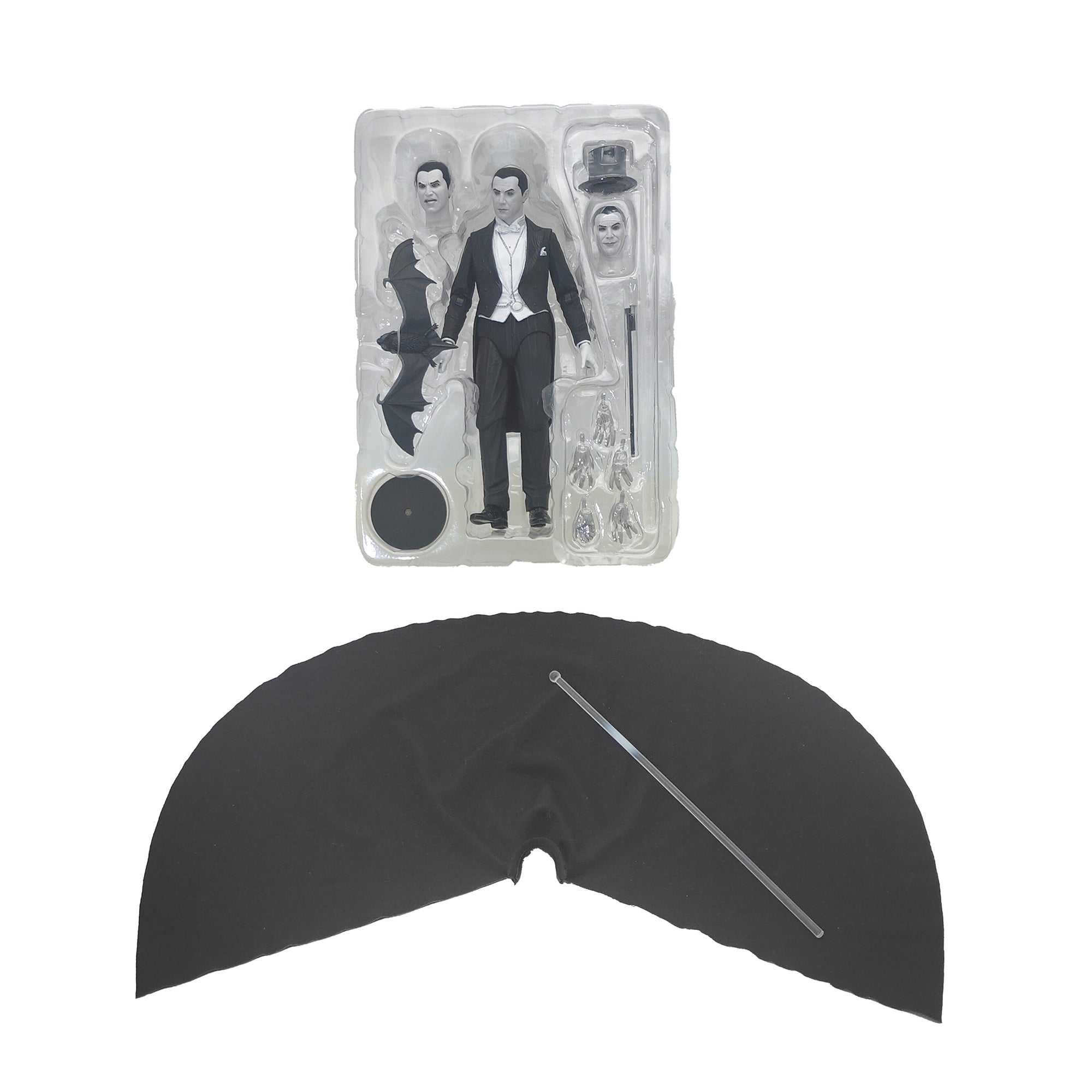 NECA Universal Monsters Ultimate Dracula Carfax Abbey Action Figure Black and White Version 18cm - Used