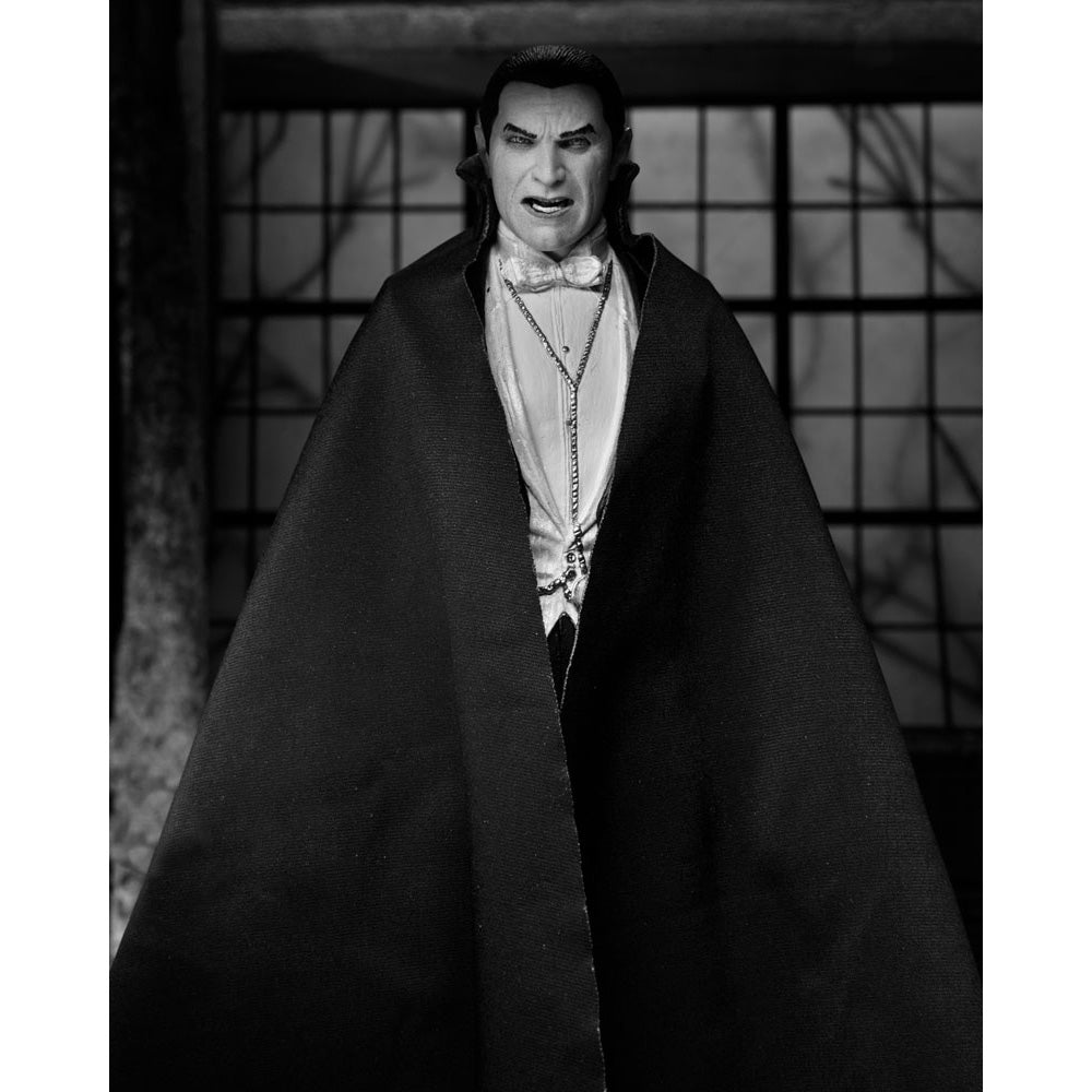 NECA Universal Monsters Ultimate Dracula Carfax Abbey Action Figure Black and White Version 18cm – Universal Monsters, NECA, 18 cm, 2022, brand new collector item, Uncanny Collectibles Dublin Ireland