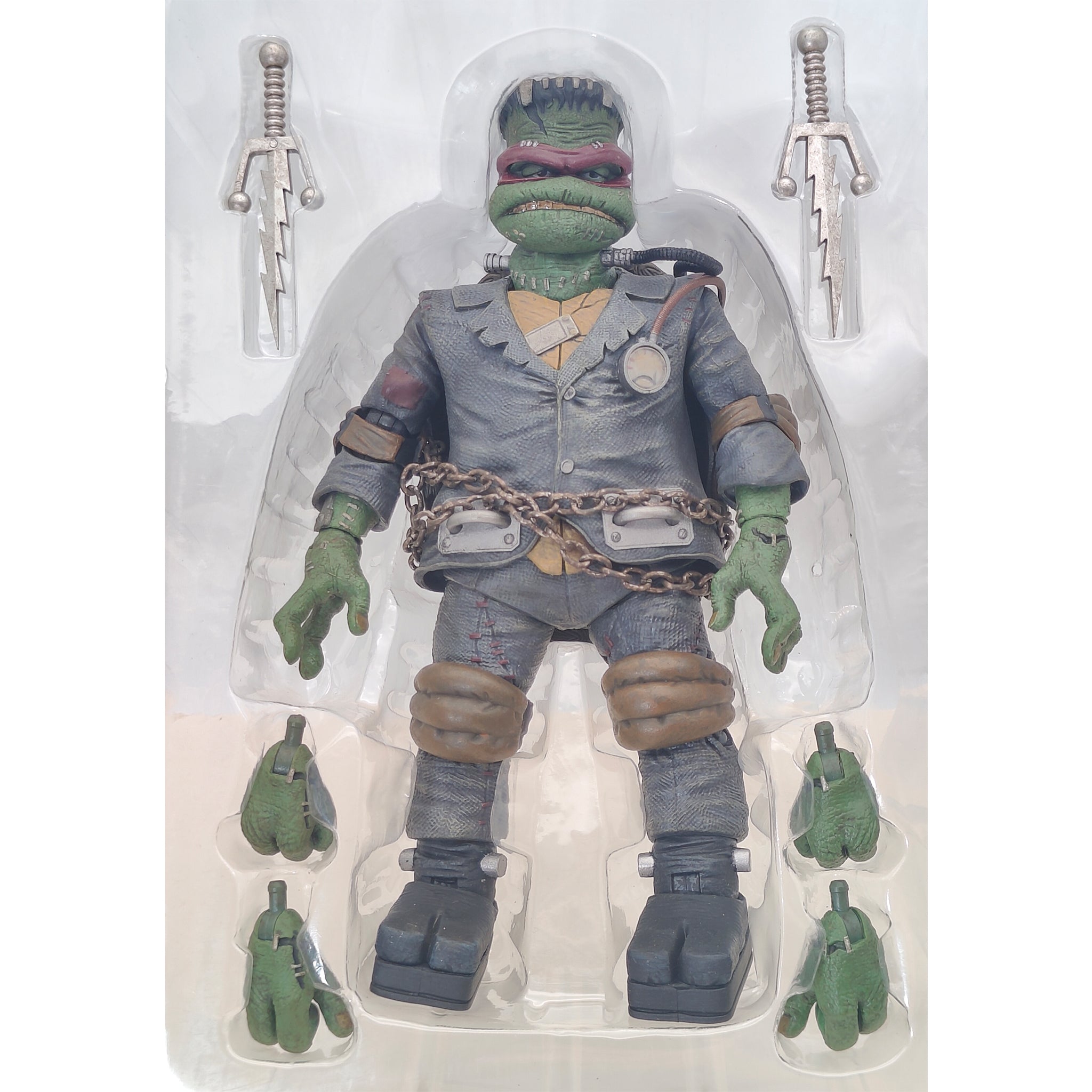 NECA Universal Monsters x TMNT Ultimate Raphael As Frankensteins Monster Action Figure 18cm – Teenage Mutant Ninja Turtles, NECA, 18 cm, 2021, pre-owned collector piece, Uncanny Collectibles Dublin Ireland