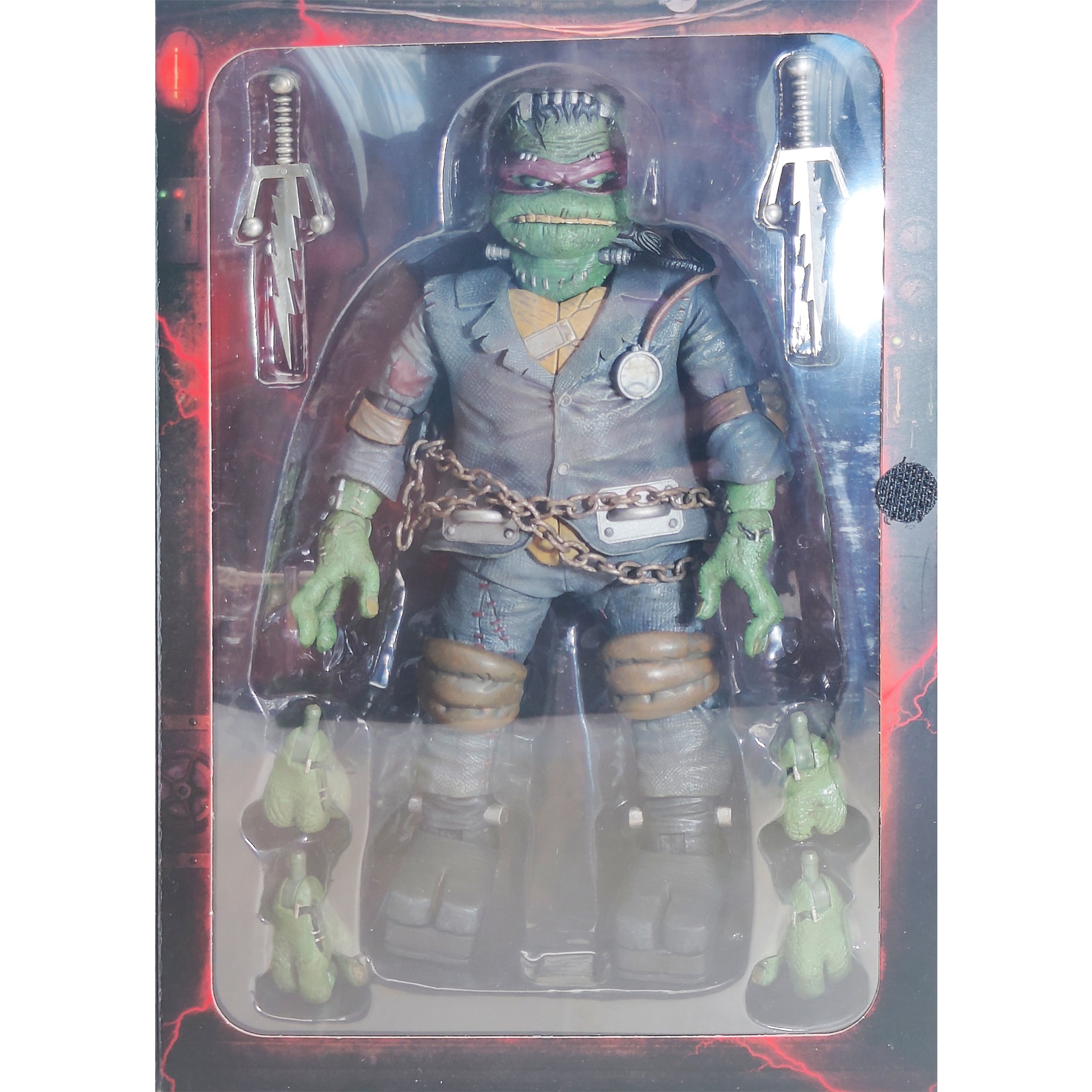 NECA Universal Monsters x TMNT Ultimate Raphael As Frankensteins Monster Action Figure 18cm – Teenage Mutant Ninja Turtles, NECA, 18 cm, 2021, pre-owned collector piece, Uncanny Collectibles Dublin Ireland