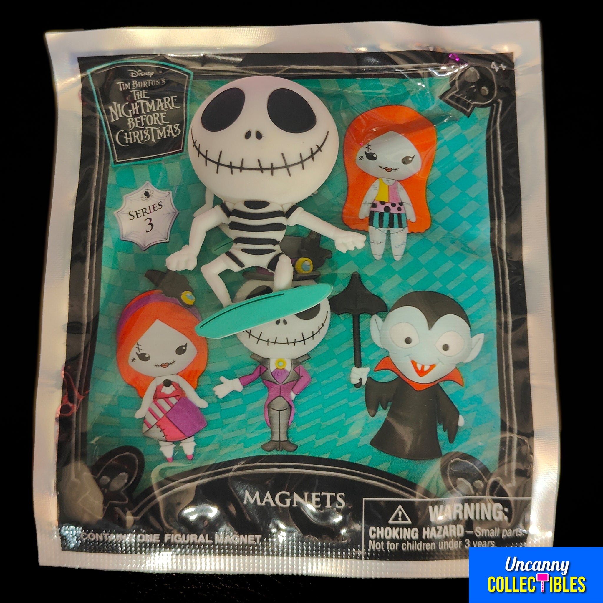 Nightmare Before Christmas 3D Magnet Series 1 - Individual Blind Bag – Nightmare Before Christmas, Monogram International, 3 cm, 2024, brand new collector item, Uncanny Collectibles Dublin Ireland
