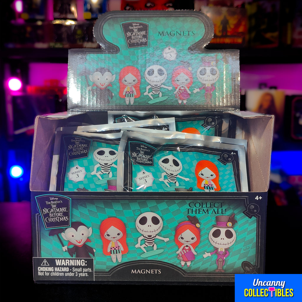Nightmare Before Christmas 3D Magnet Series 1 - Individual Blind Bag – Nightmare Before Christmas, Monogram International, 3 cm, 2024, brand new collector item, Uncanny Collectibles Dublin Ireland