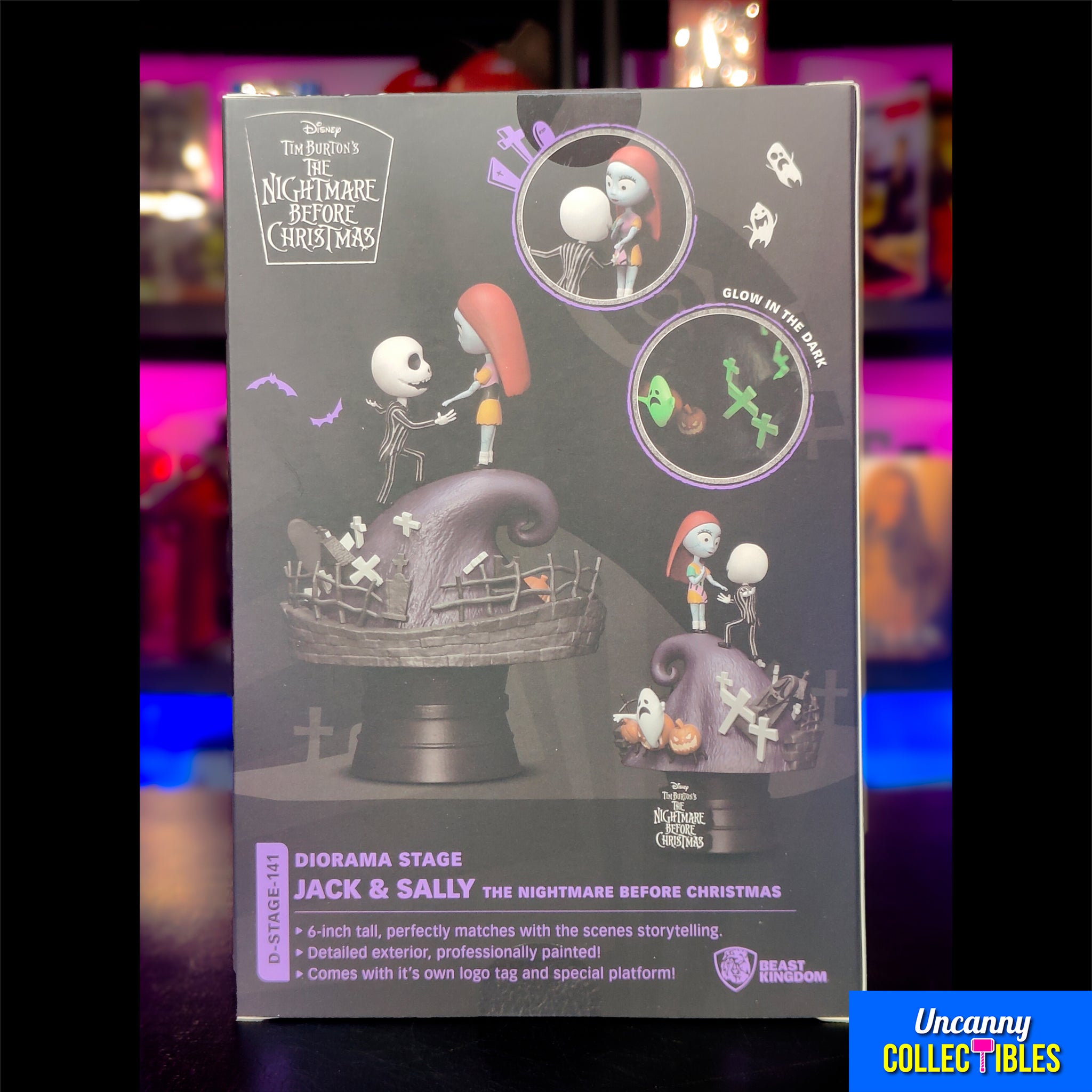Nightmare Before Christmas Jack & Sally D-Stage PVC Diorama 15cm – Nightmare Before Christmas, Beast Kingdom, 15 cm, 2024, brand new collector item, Uncanny Collectibles Dublin Ireland
