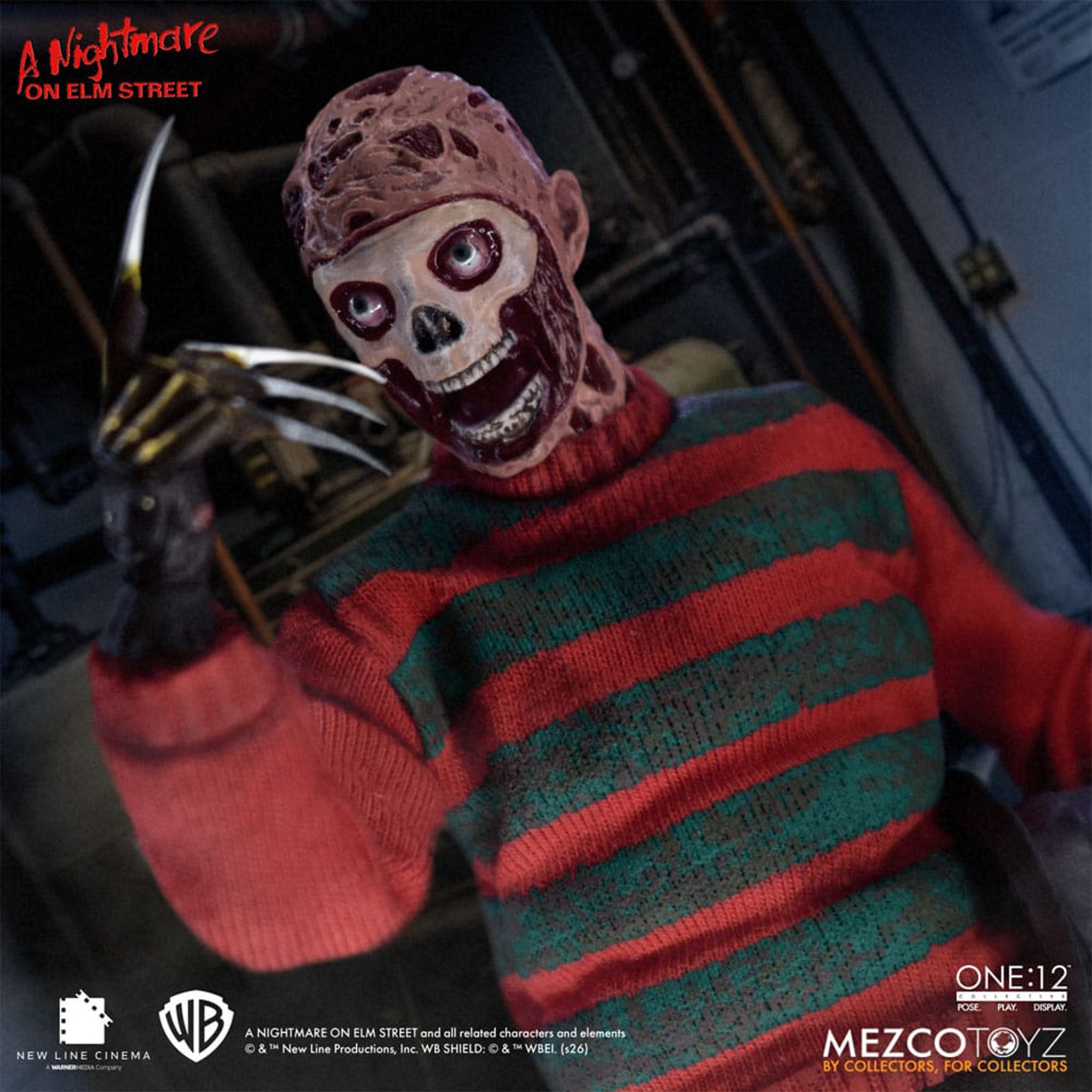 Nightmare on Elm Street Freddy Krueger Mezco Toyz One:12 Collective Action Figure – Nightmare on Elm Street, Mezco Toyz, 17 cm, brand new collector item, Uncanny Collectibles Dublin Ireland