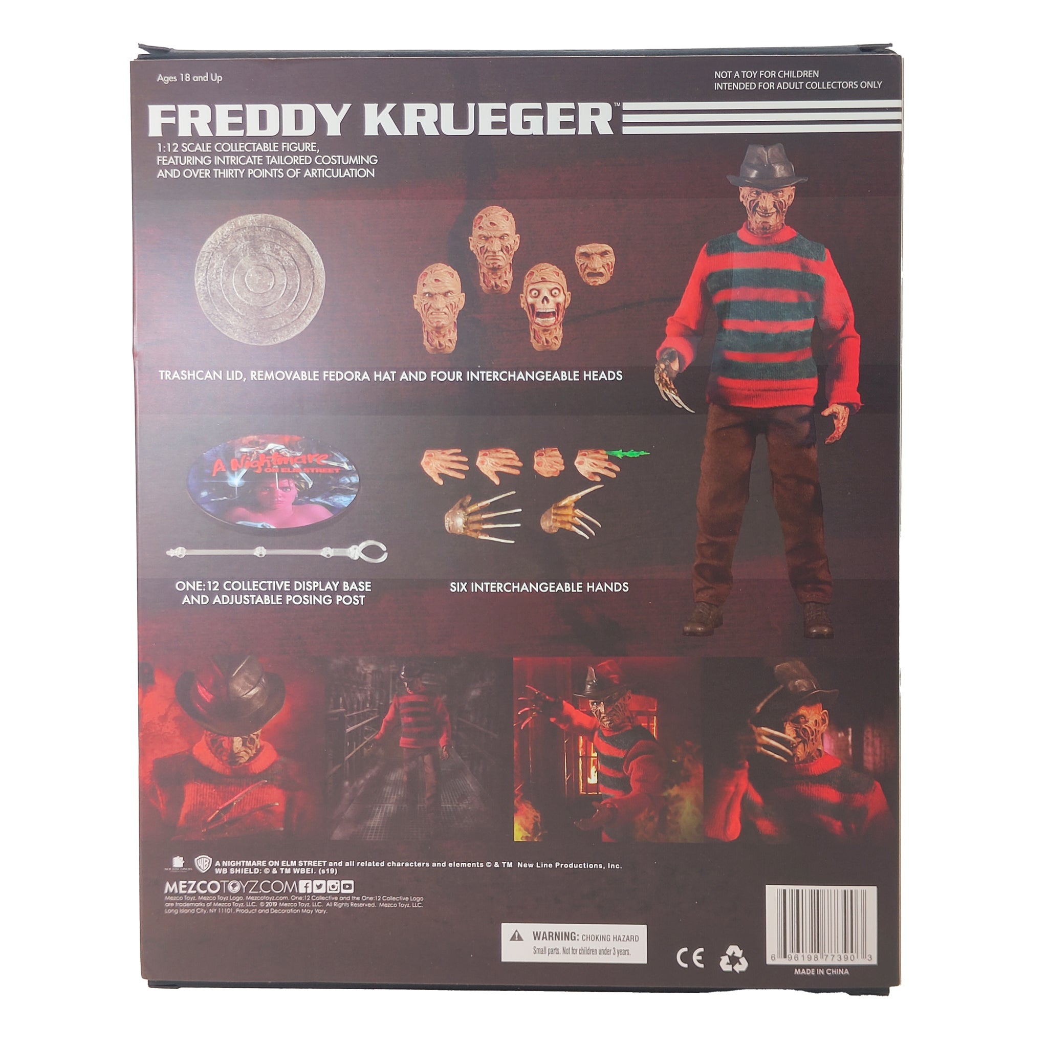 Nightmare on Elm Street Freddy Krueger One:12 Collective Mezco Figure - Used