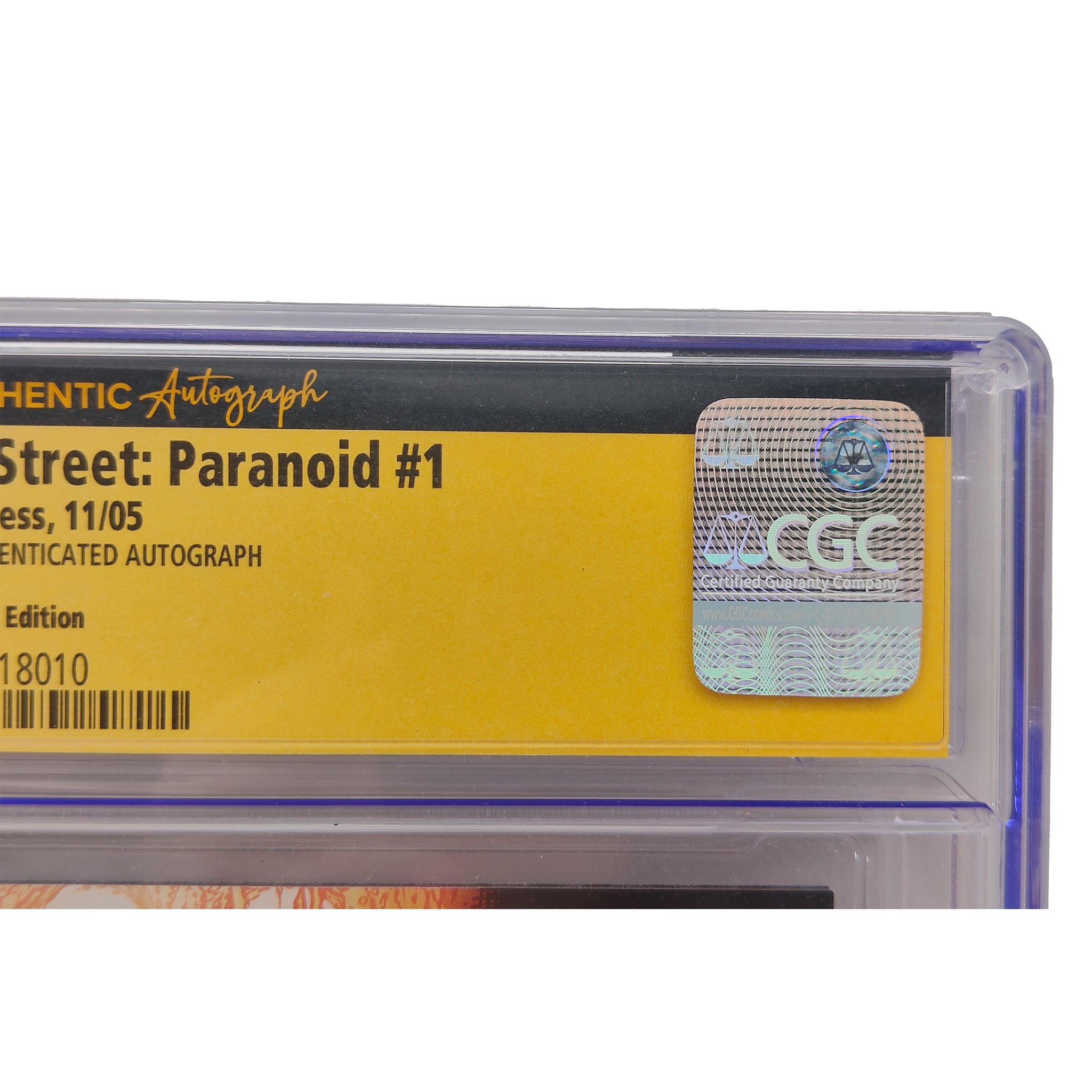 Nightmare on Elm Street Paranoid 1 Robert Englund Signed CGC 8.5 Red Foil Edition