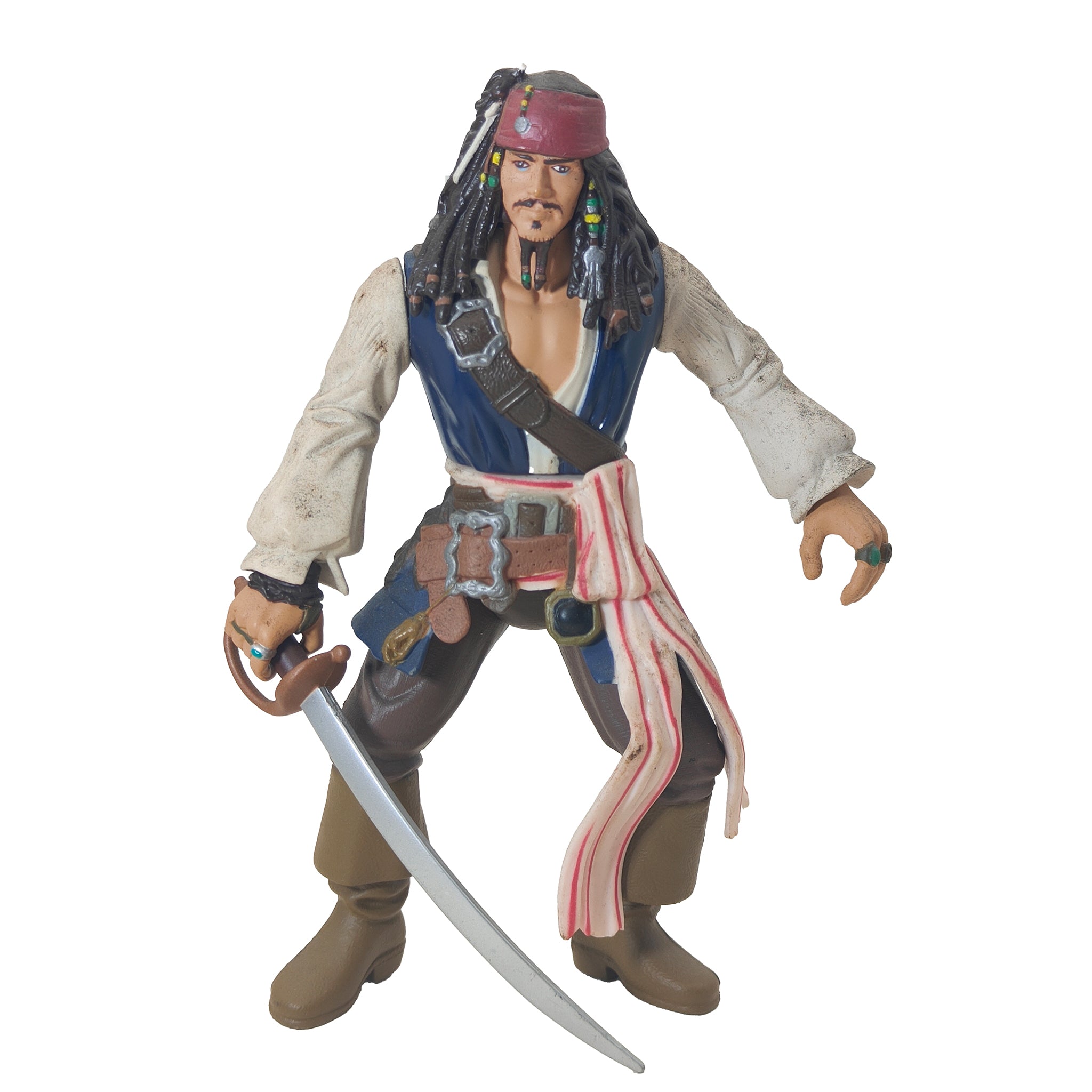 Pirate Clash Captain Jack Sparrow Pirates Of The Caribbean DMC Zizzle Action Figure 2006 – Movie Icons & Heroes, Vintage Brands, 18 cm, 2006, pre-owned collector piece, Uncanny Collectibles Dublin Ireland