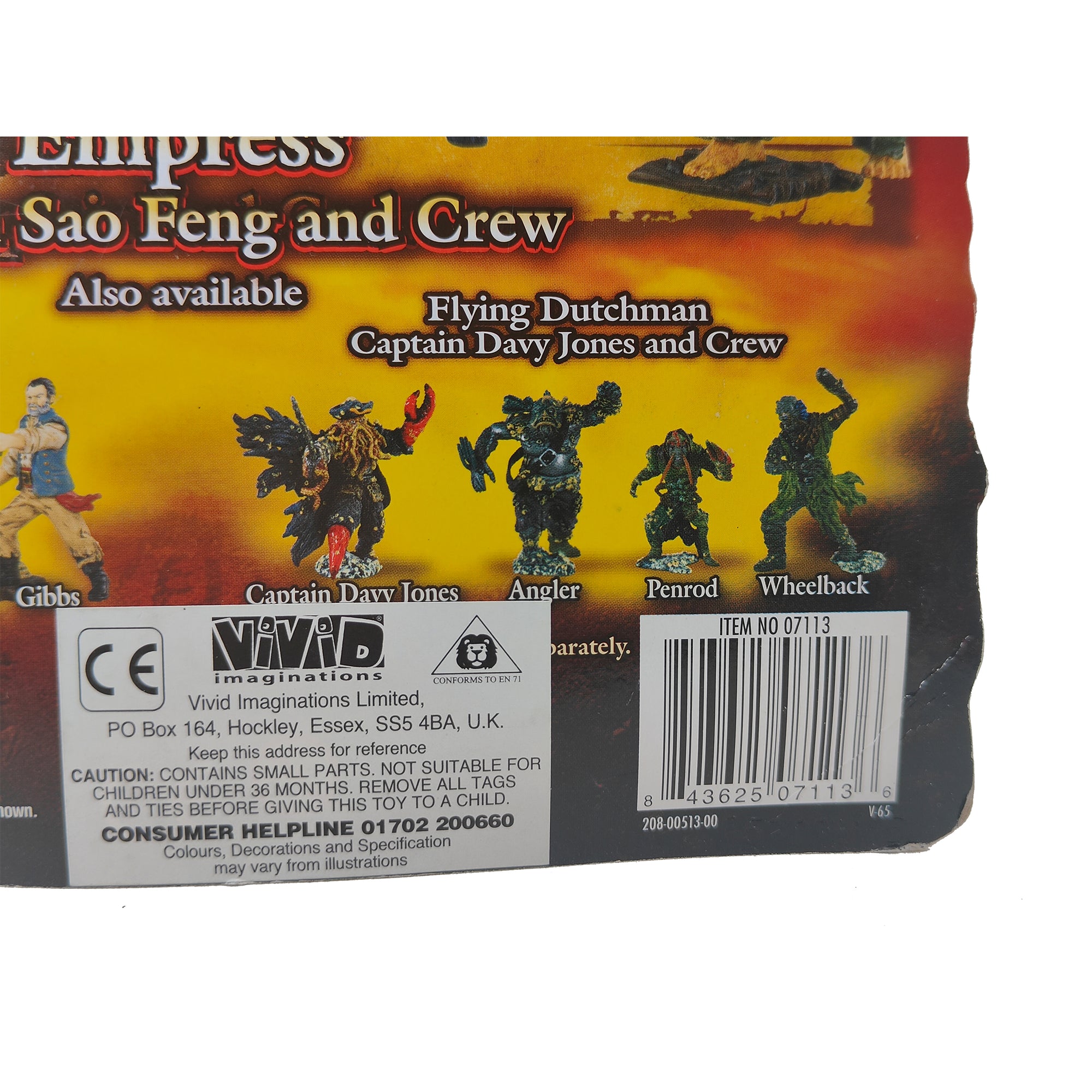 Pirates Of The Caribbean Empress Captain Sao Feng and Crew Zizzle Action Figure 2007 9cm