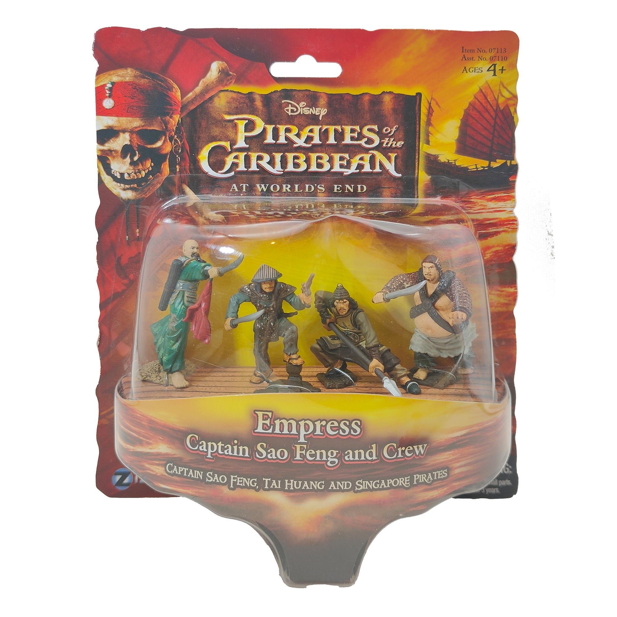 Pirates Of The Caribbean Empress Captain Sao Feng and Crew Zizzle Action Figure 2007 9cm