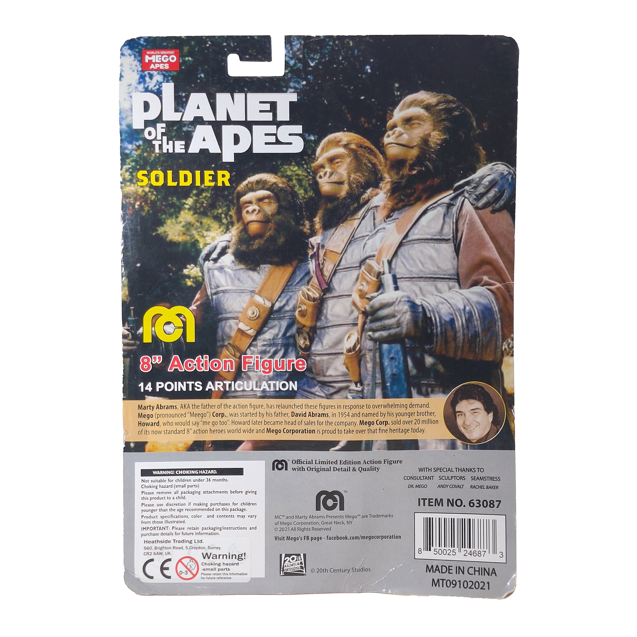 Planet Of The Apes Soldier Mego Action Figure 2021 20cm – Movie Icons & Heroes, Mego, 20 cm, 2021, pre-owned collector piece, Uncanny Collectibles Dublin Ireland