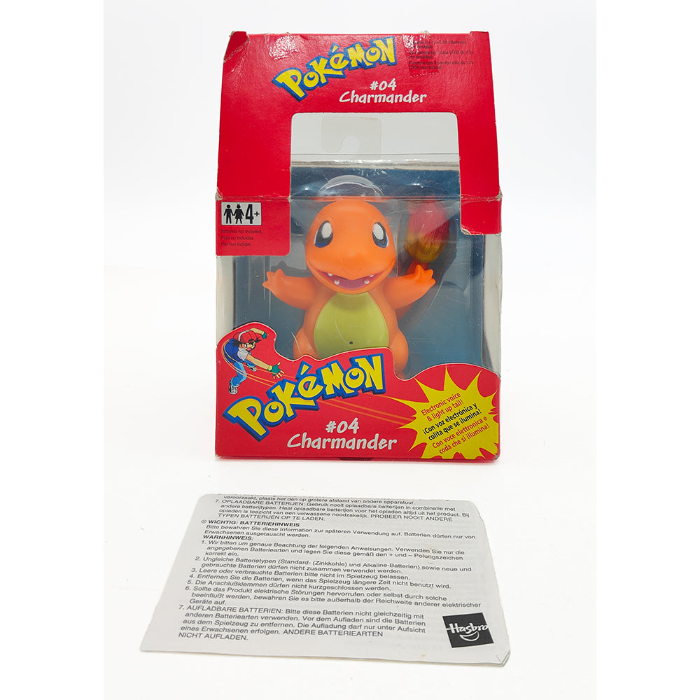 Pokemon #04 Charmander 1999 Hasbro Action Figure With Electronic Voice and Light Up Tail – Pokemon, Hasbro, 7 cm, 1999, pre-owned collector piece, Uncanny Collectibles Dublin Ireland