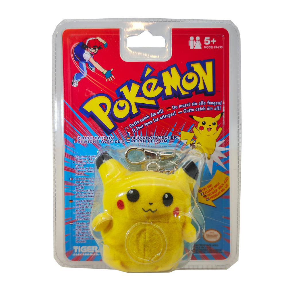 Pokémon Tiger Electronics Talking Pikachu Clip-On Keychain Plush 1999