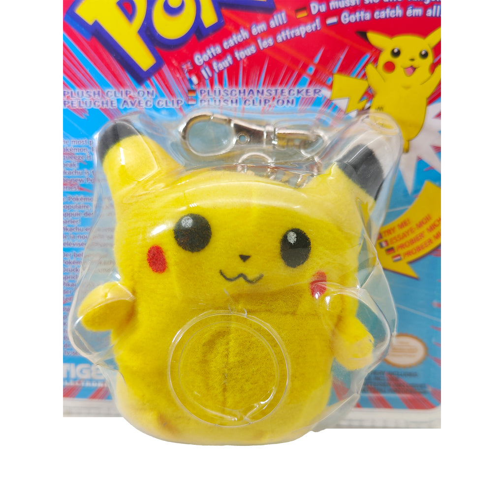 Pokémon Tiger Electronics Talking Pikachu Clip-On Keychain Plush 1999