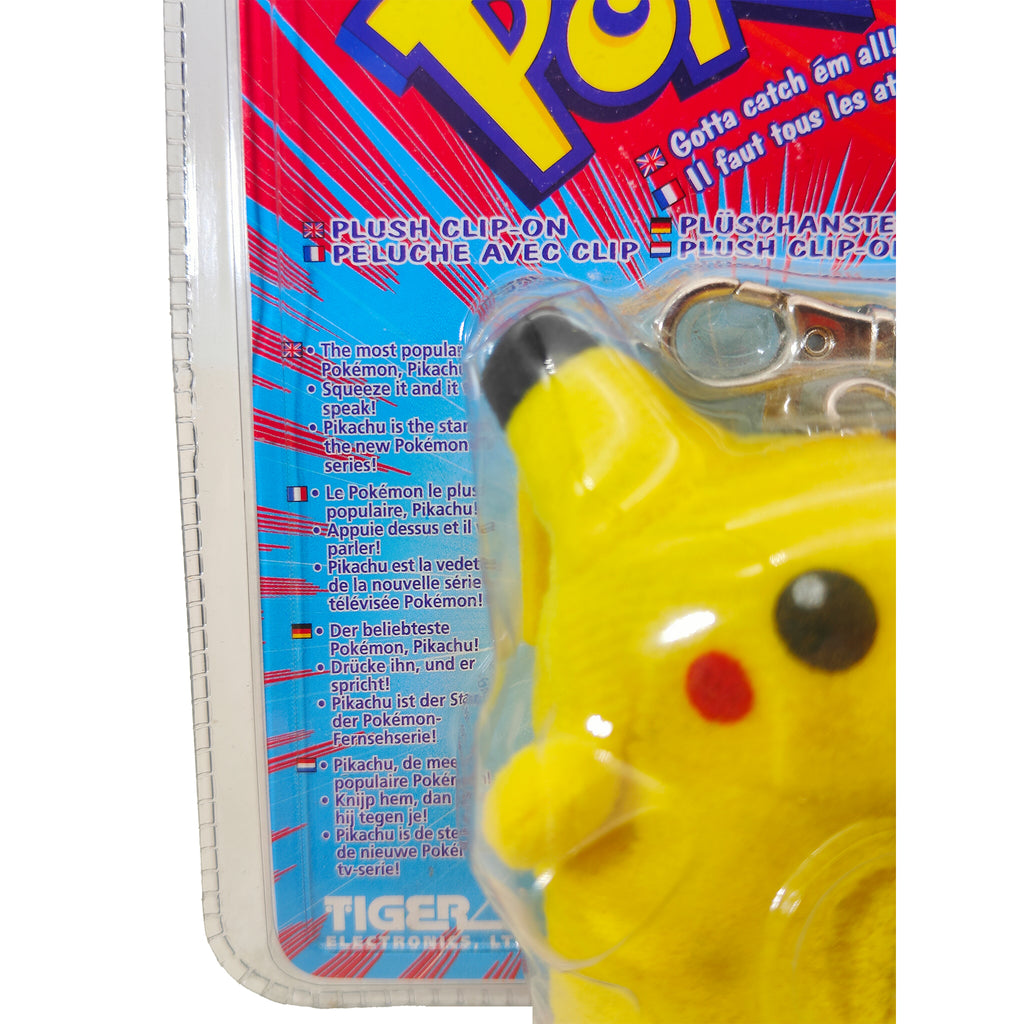 Pokémon Tiger Electronics Talking Pikachu Clip-On Keychain Plush 1999