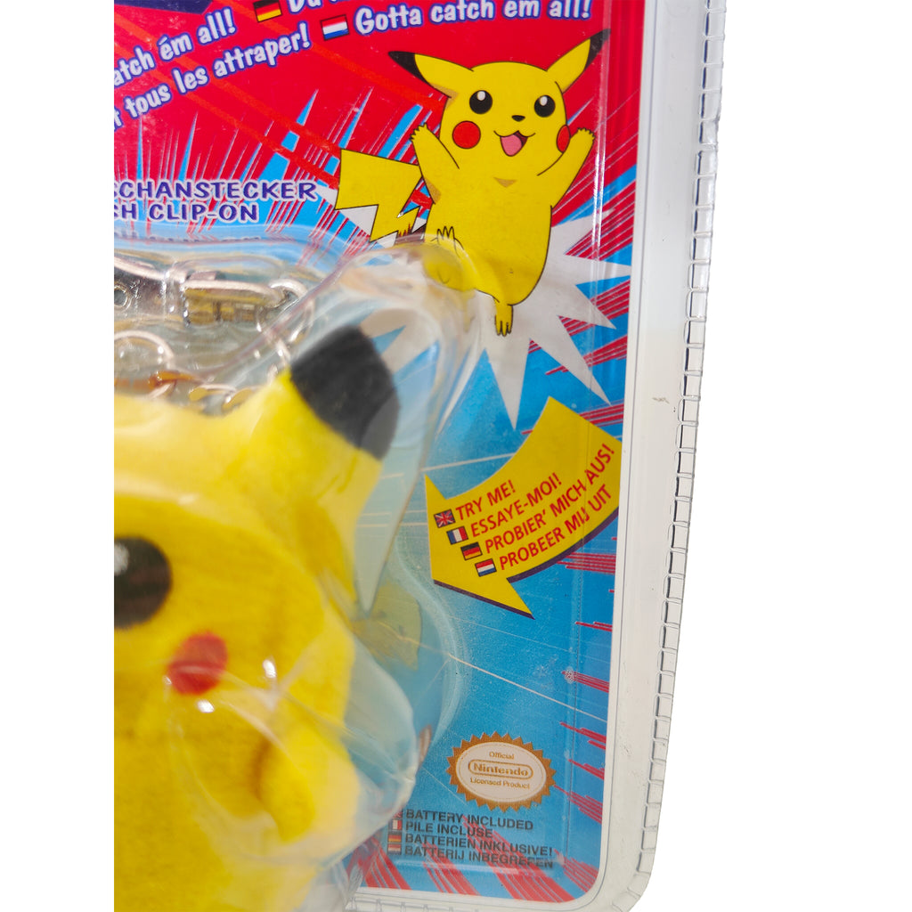 Pokémon Tiger Electronics Talking Pikachu Clip-On Keychain Plush 1999