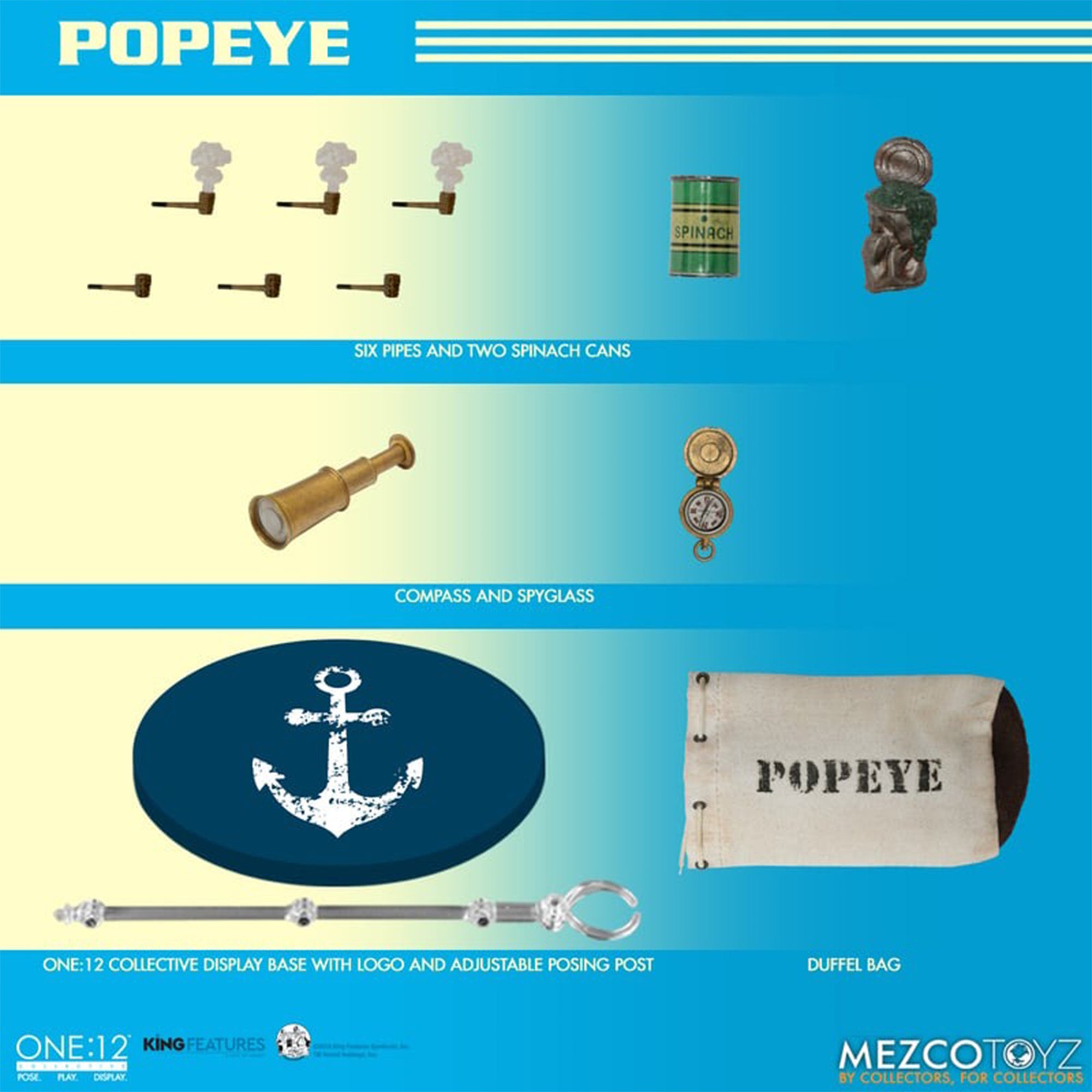 Popeye Mezco Toyz One:12 Collective Action Figure 14cm