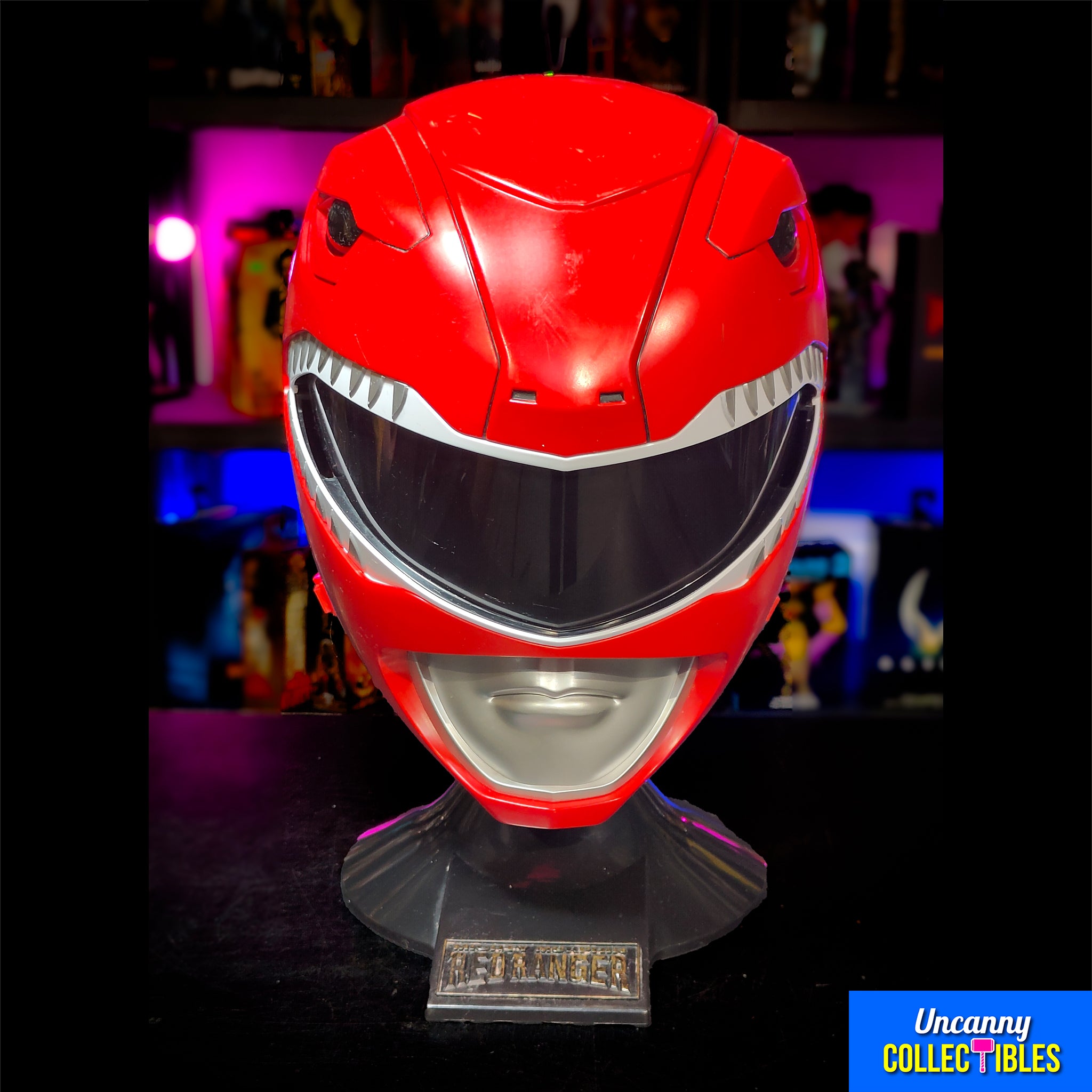 Power Rangers Lightning Collection Mighty Morphin Red Ranger 1:1 Helmet Hasbro, 31cm, pre-owned