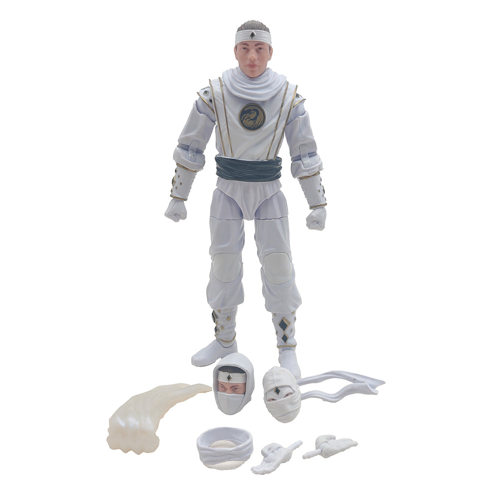 Power Rangers Lightning Mighty Morphin Ninja White Ranger 15 cm Hasbro Action Figure 2022 – Power Rangers, Hasbro, 15 cm, 2022, pre-owned collector piece, Uncanny Collectibles Dublin Ireland