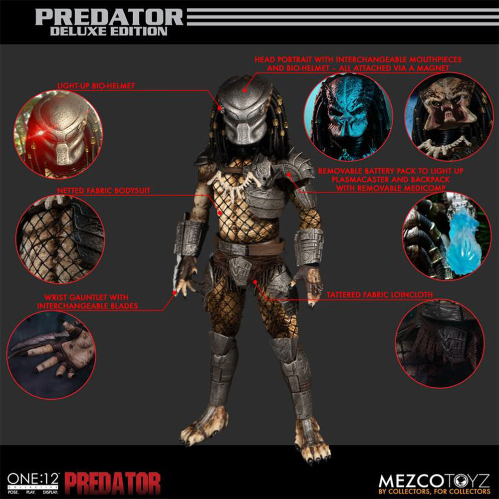 Predator Mezco Toyz One:12 Collective Deluxe Edition Action Figure 20cm – Predator, Mezco Toyz, 20 cm, brand new collector item, Uncanny Collectibles Dublin Ireland