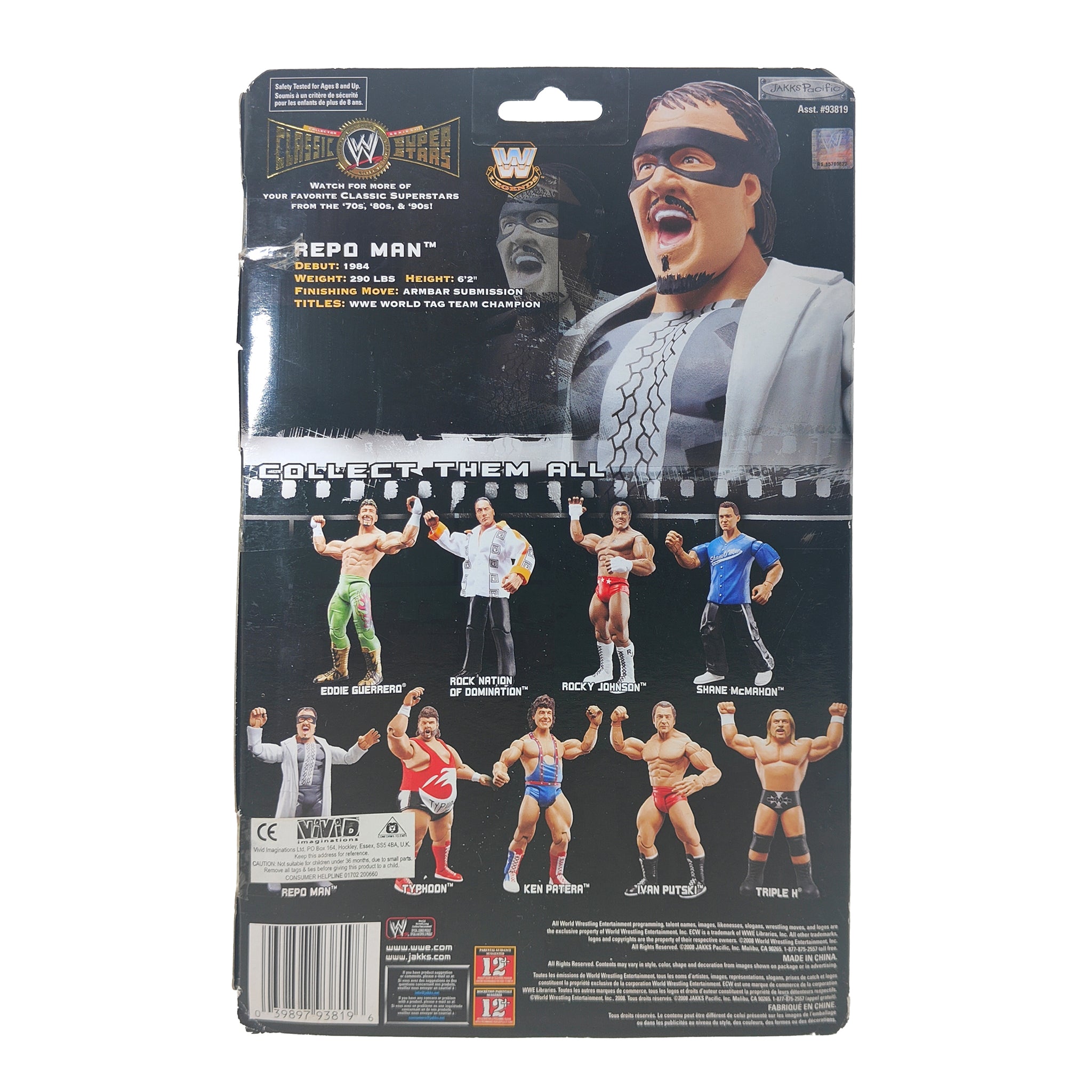 Repo Man WWE Classic Superstars Series 17 Jakks Pacific Action Figure 2008 18cm – WWE, JAKKS Pacific, 18 cm, 2008, pre-owned collector piece, Uncanny Collectibles Dublin Ireland