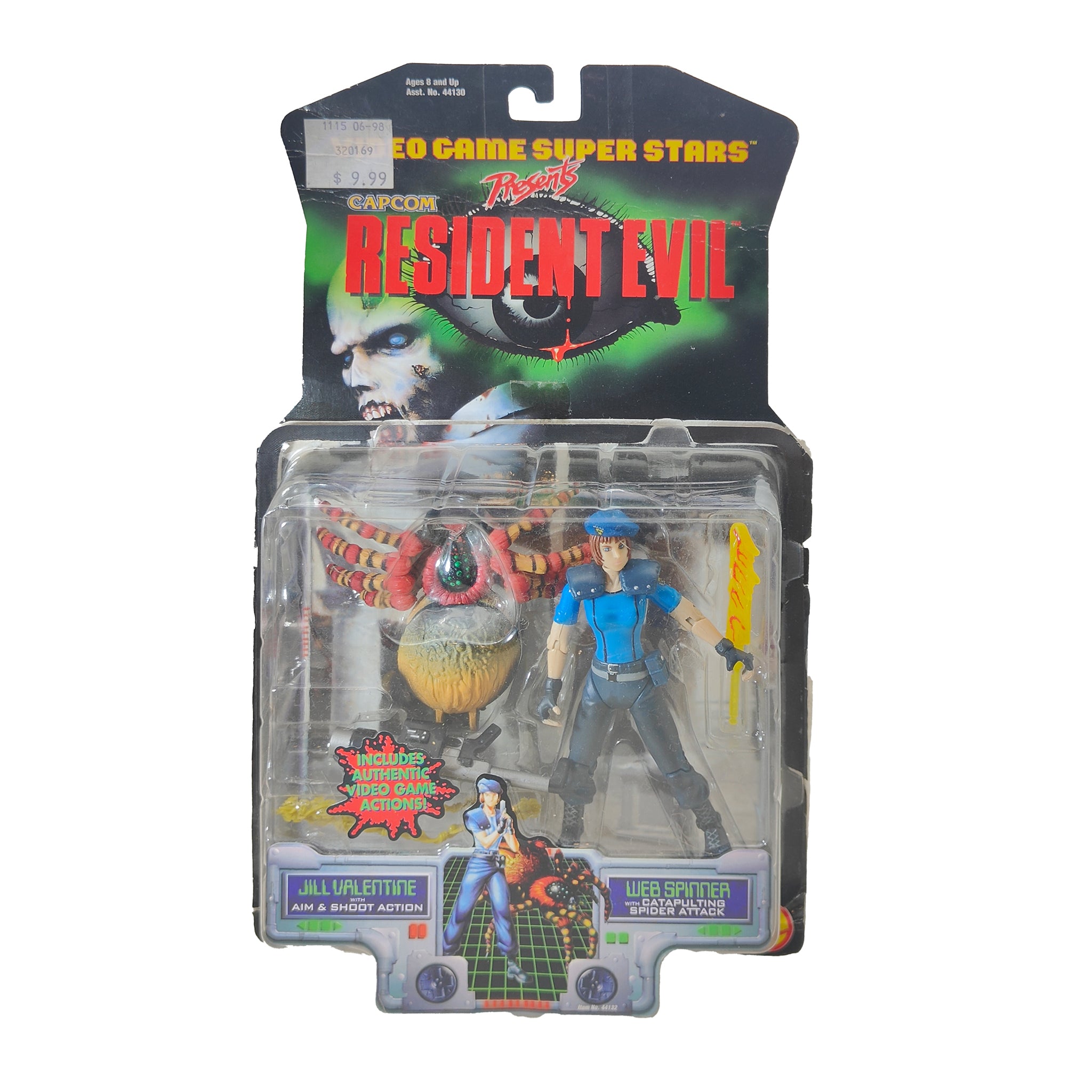 Resident Evil Jill Valentine And Web Spinner Toy Biz Video Game Super Stars – Spawn, Toy Biz, 13 cm, pre-owned collector piece, Uncanny Collectibles Dublin Ireland