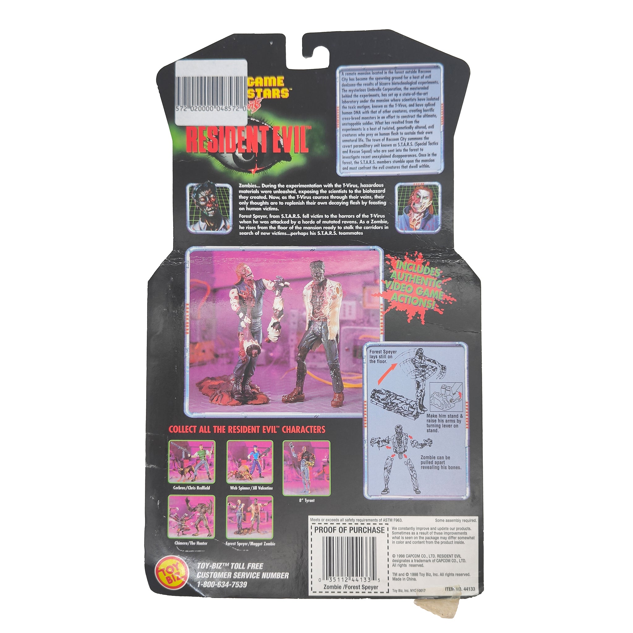 Resident Evil Zombie and Forest Speyer Toy Biz Video Game Super Stars – Spawn, Toy Biz, 13 cm, pre-owned collector piece, Uncanny Collectibles Dublin Ireland