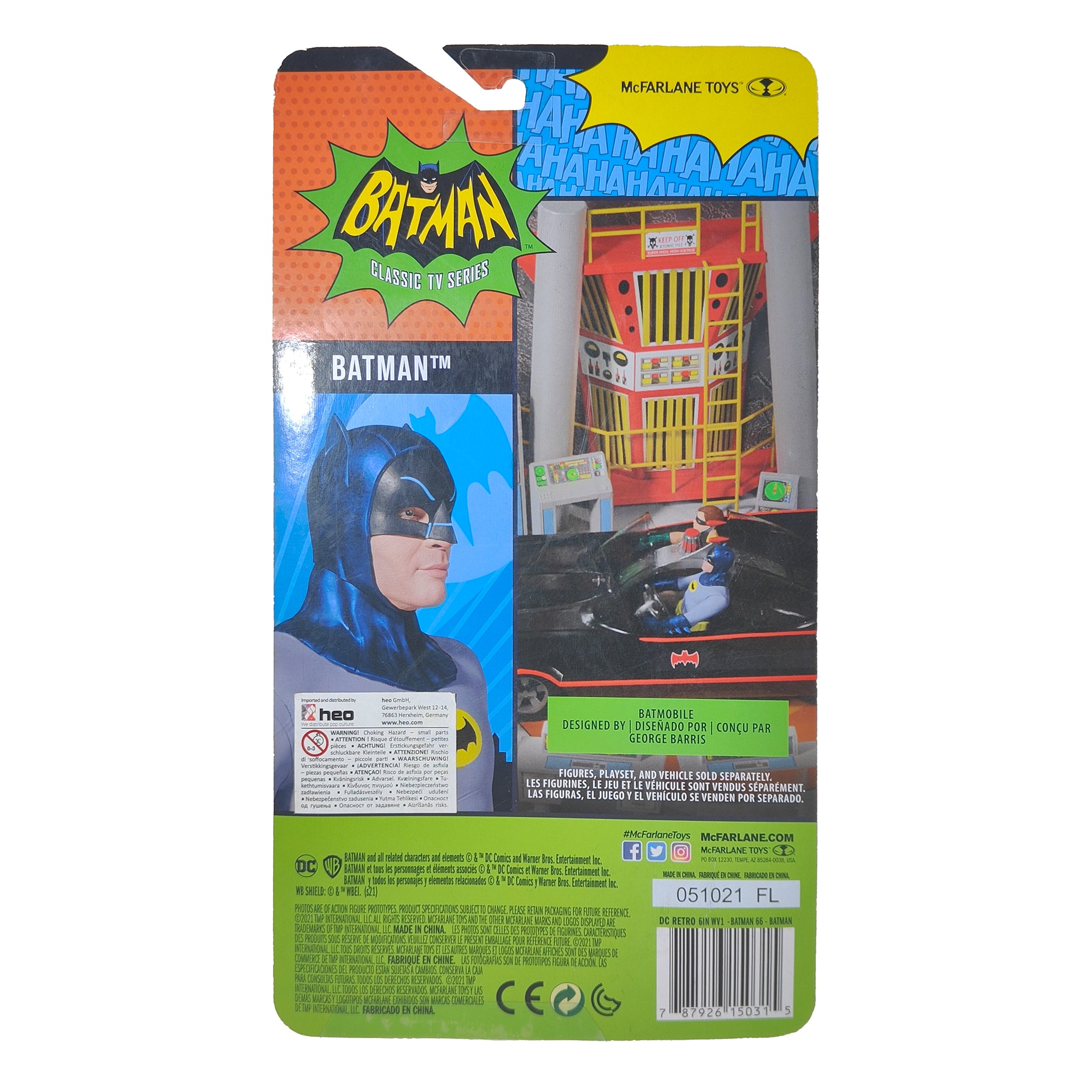 Retro Batman 1966 Batman TV Series McFarlane Toys Action Figure 2021 15cm – Batman, McFarlane Toys, 15 cm, 2021, pre-owned collector piece, Uncanny Collectibles Dublin Ireland