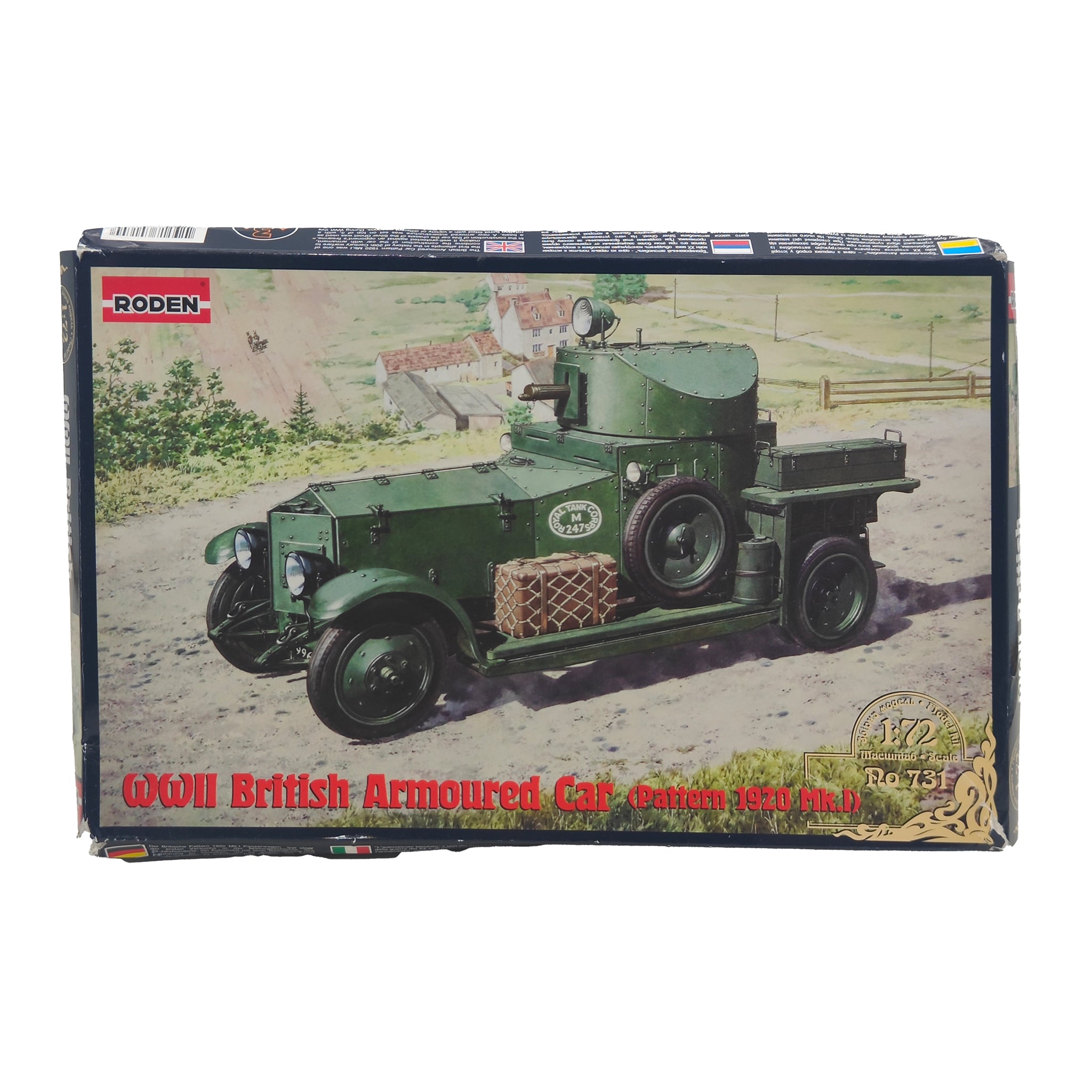 Roden 1:72 WWII British Armoured Car Pattern 1920 Mk.I Model Kit – Military, Vintage Brands, -, 1998, pre-owned collector piece, Uncanny Collectibles Dublin Ireland