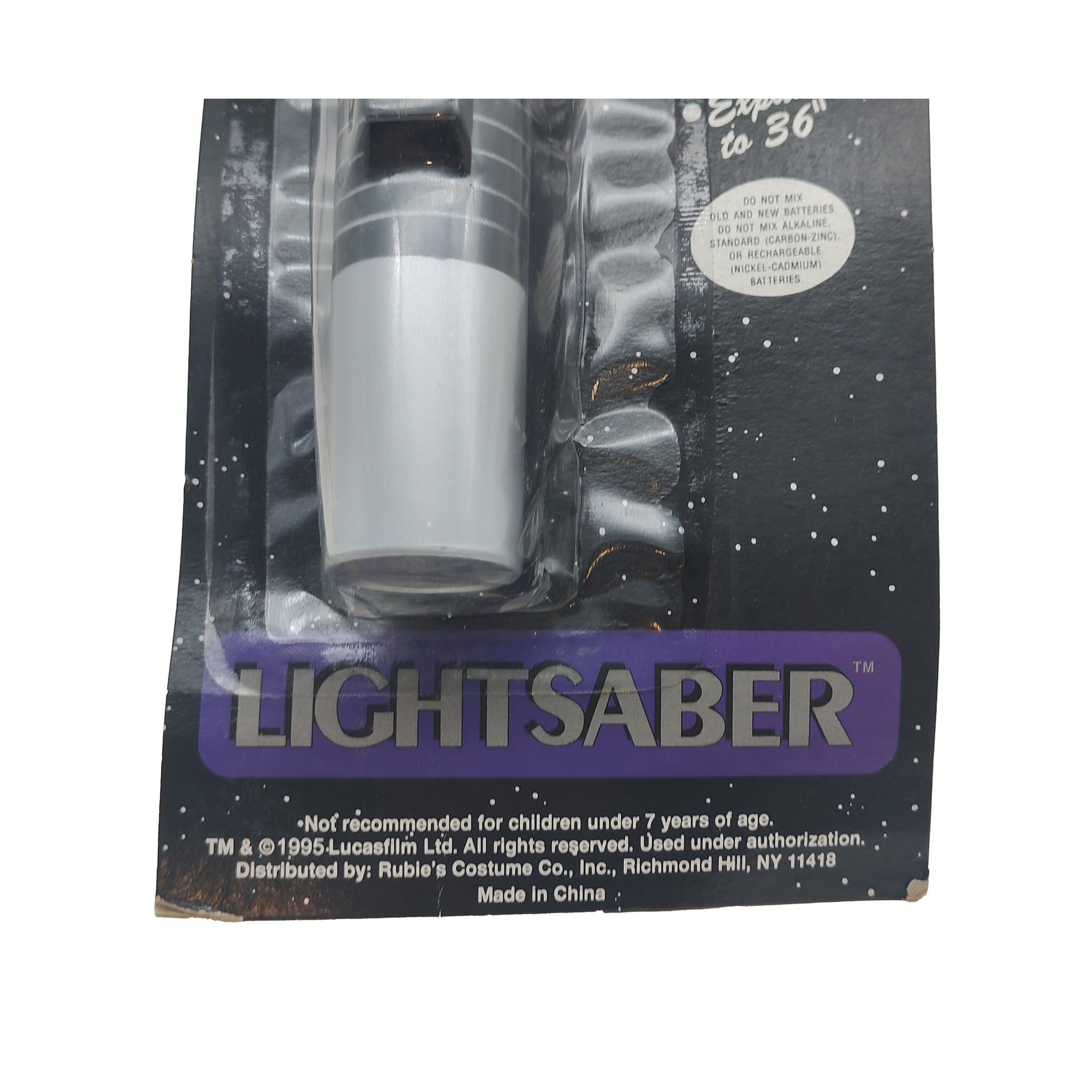 Rubies Star Wars Expandable Light Up White Lightsaber 1995 91cm