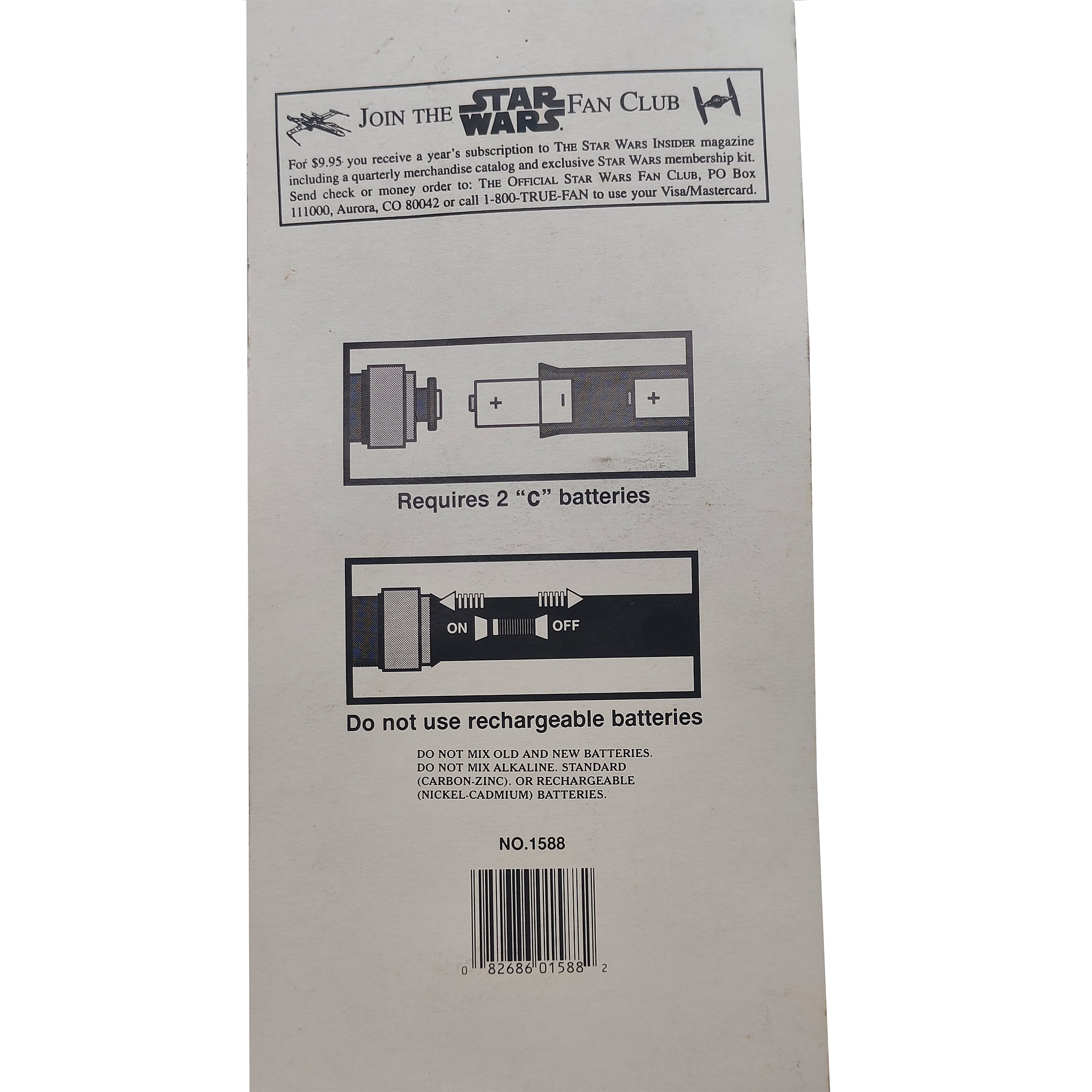 Rubies Star Wars Expandable Light Up White Lightsaber 1995 91cm – Star Wars, Rubie's, 91 cm, 1995, pre-owned collector piece, Uncanny Collectibles Dublin Ireland