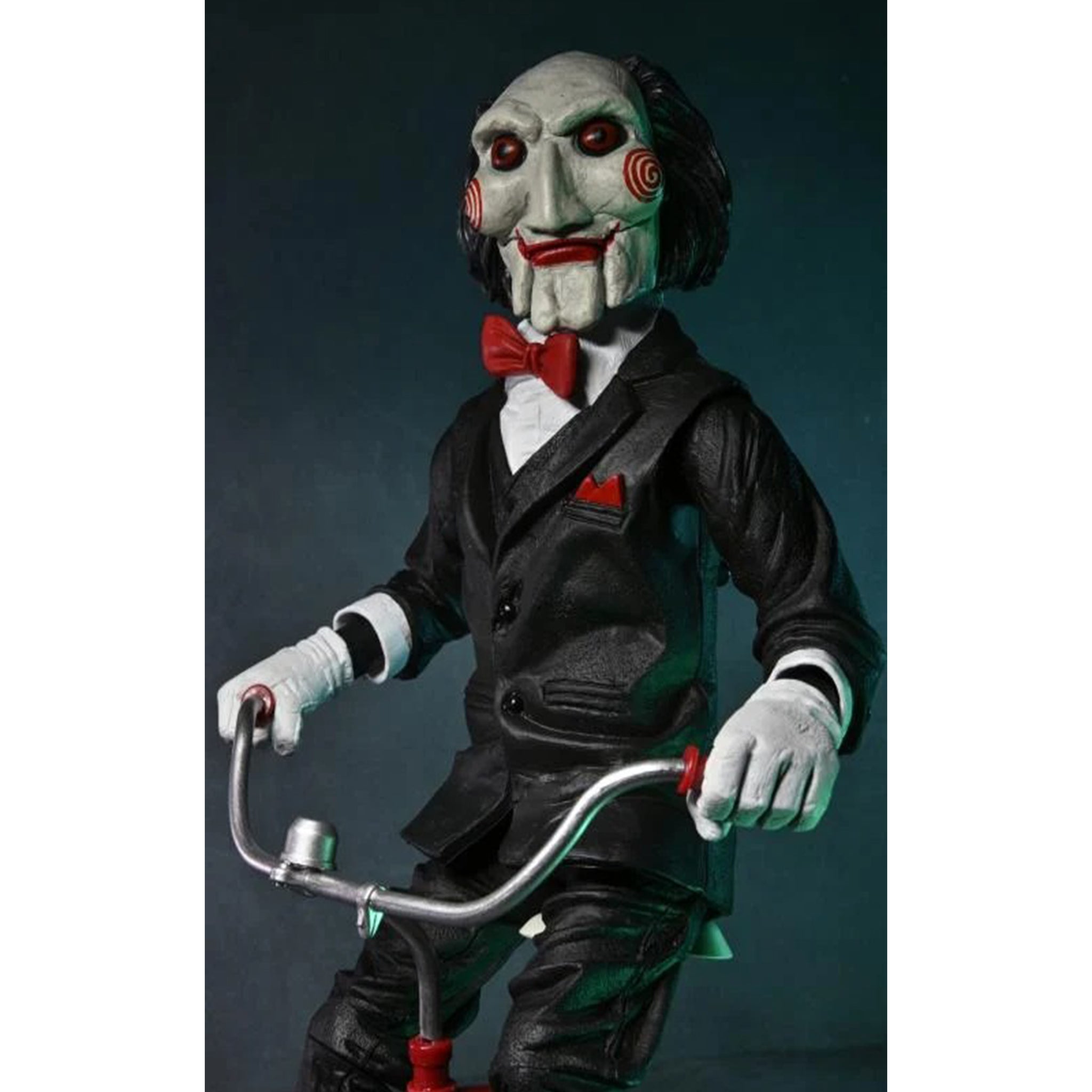 NECA Saw Billy The Puppet On Tricycle With Sound Action Figure – Saw, NECA, 30 cm, brand new collector item, Uncanny Collectibles Dublin Ireland