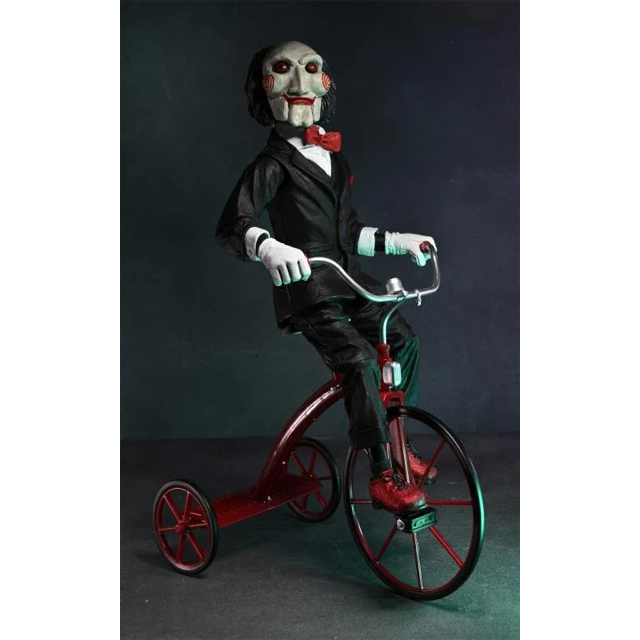 NECA Saw Billy The Puppet On Tricycle With Sound Action Figure – Saw, NECA, 30 cm, brand new collector item, Uncanny Collectibles Dublin Ireland