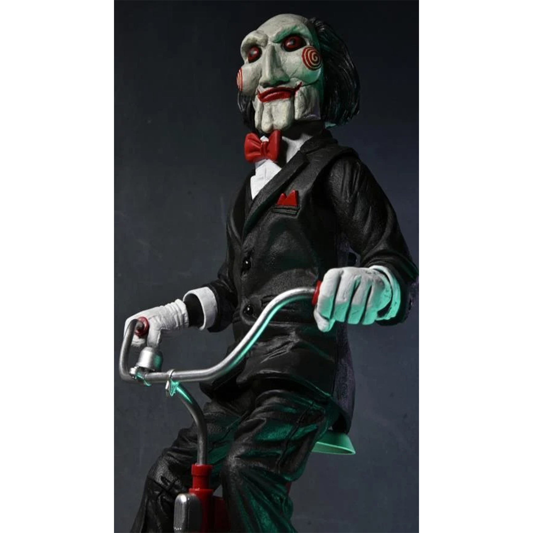 NECA Saw Billy The Puppet On Tricycle With Sound Action Figure – Saw, NECA, 30 cm, brand new collector item, Uncanny Collectibles Dublin Ireland