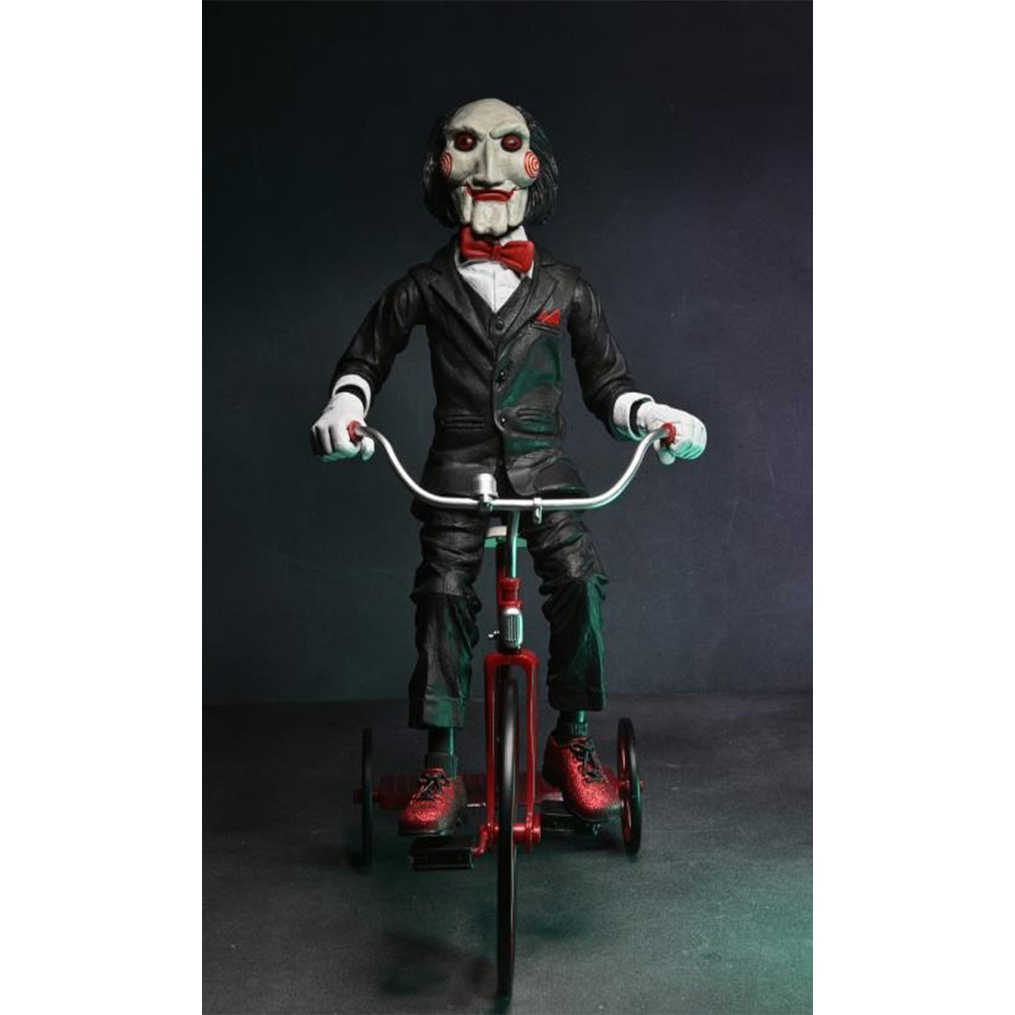 NECA Saw Billy The Puppet On Tricycle With Sound Action Figure – Saw, NECA, 30 cm, brand new collector item, Uncanny Collectibles Dublin Ireland
