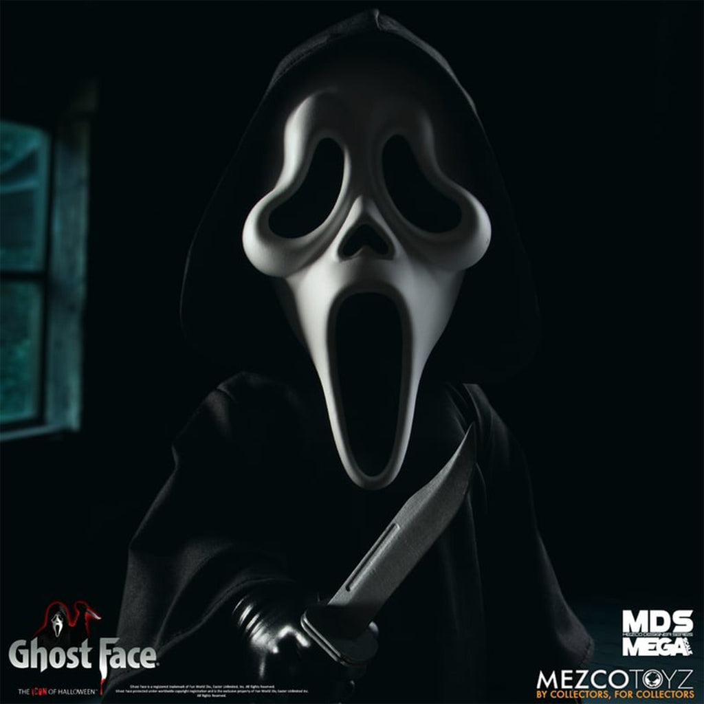 Scream Ghost Face Mezco Designer Series Deluxe Action Figure (No Sound) 15cm – Scream, Mezco Toyz, 15 cm, brand new collector item, Uncanny Collectibles Dublin Ireland