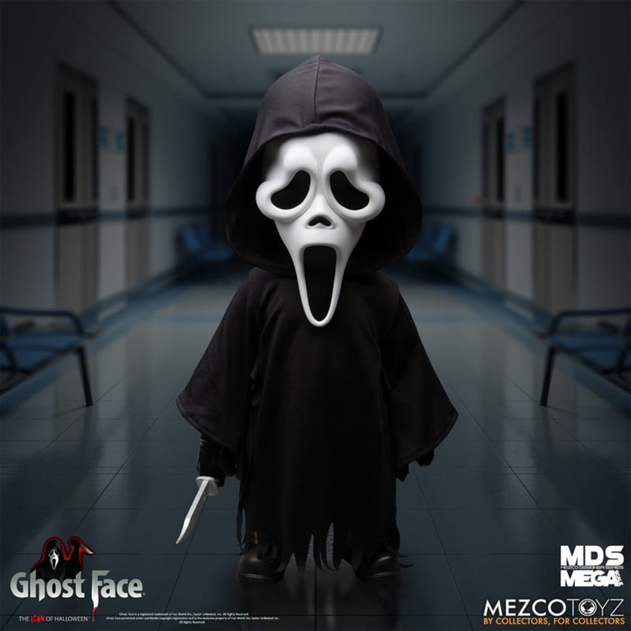 Scream Ghost Face Mezco Designer Series Deluxe Action Figure (No Sound) 15cm – Scream, Mezco Toyz, 15 cm, brand new collector item, Uncanny Collectibles Dublin Ireland