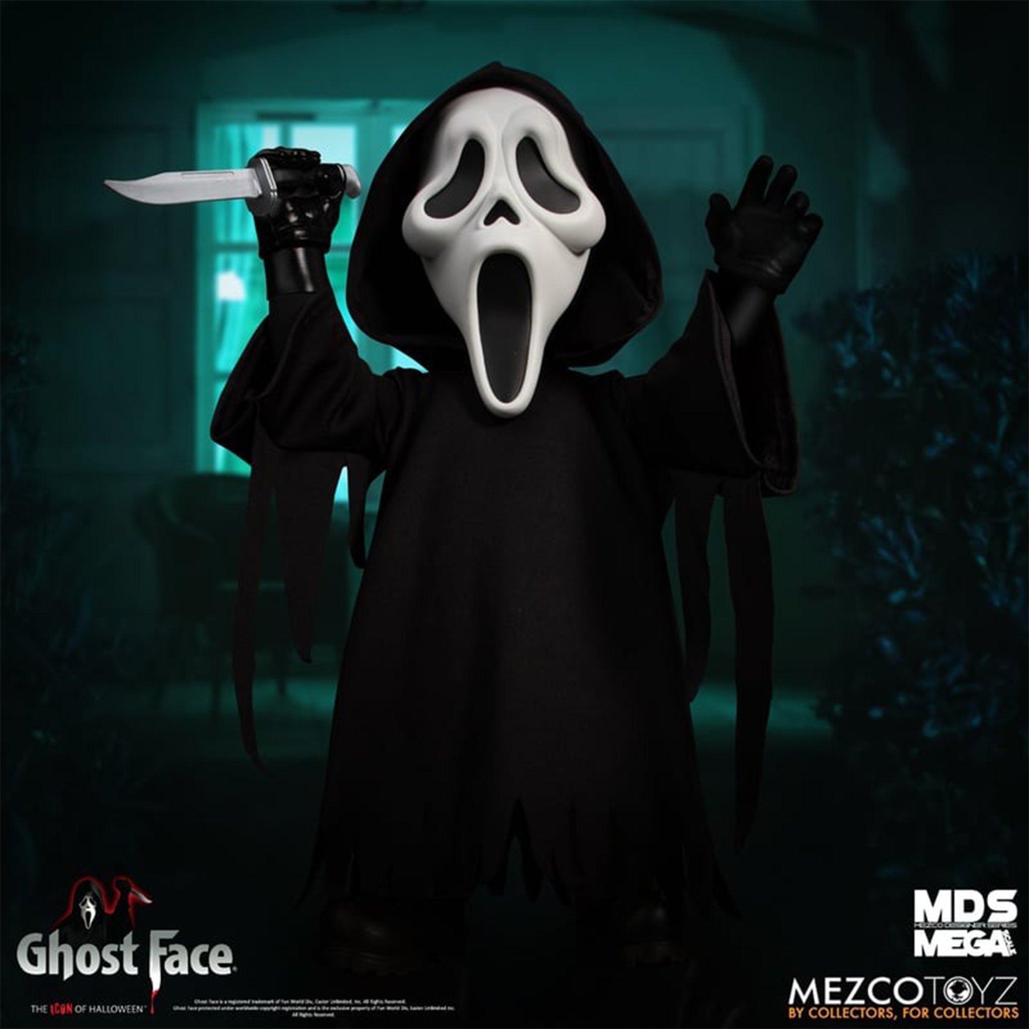 Scream Ghost Face Mezco Designer Series Deluxe Action Figure (No Sound) 15cm – Scream, Mezco Toyz, 15 cm, brand new collector item, Uncanny Collectibles Dublin Ireland