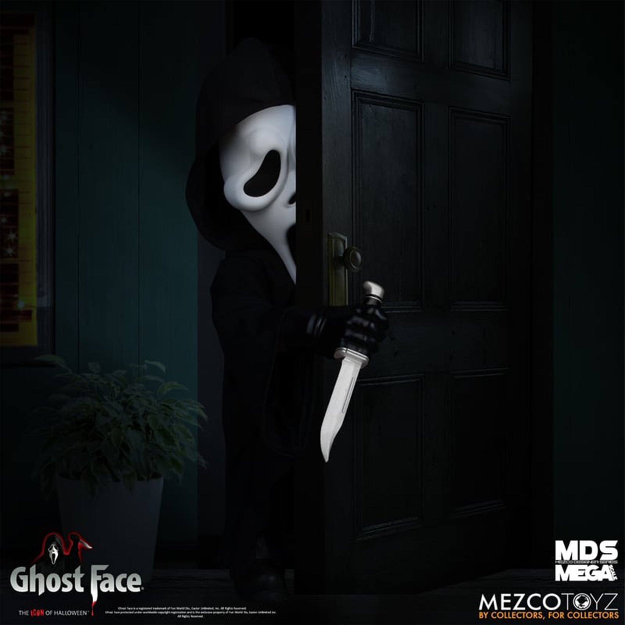Scream Ghost Face Mezco Designer Series Deluxe Action Figure (No Sound) 15cm – Scream, Mezco Toyz, 15 cm, brand new collector item, Uncanny Collectibles Dublin Ireland