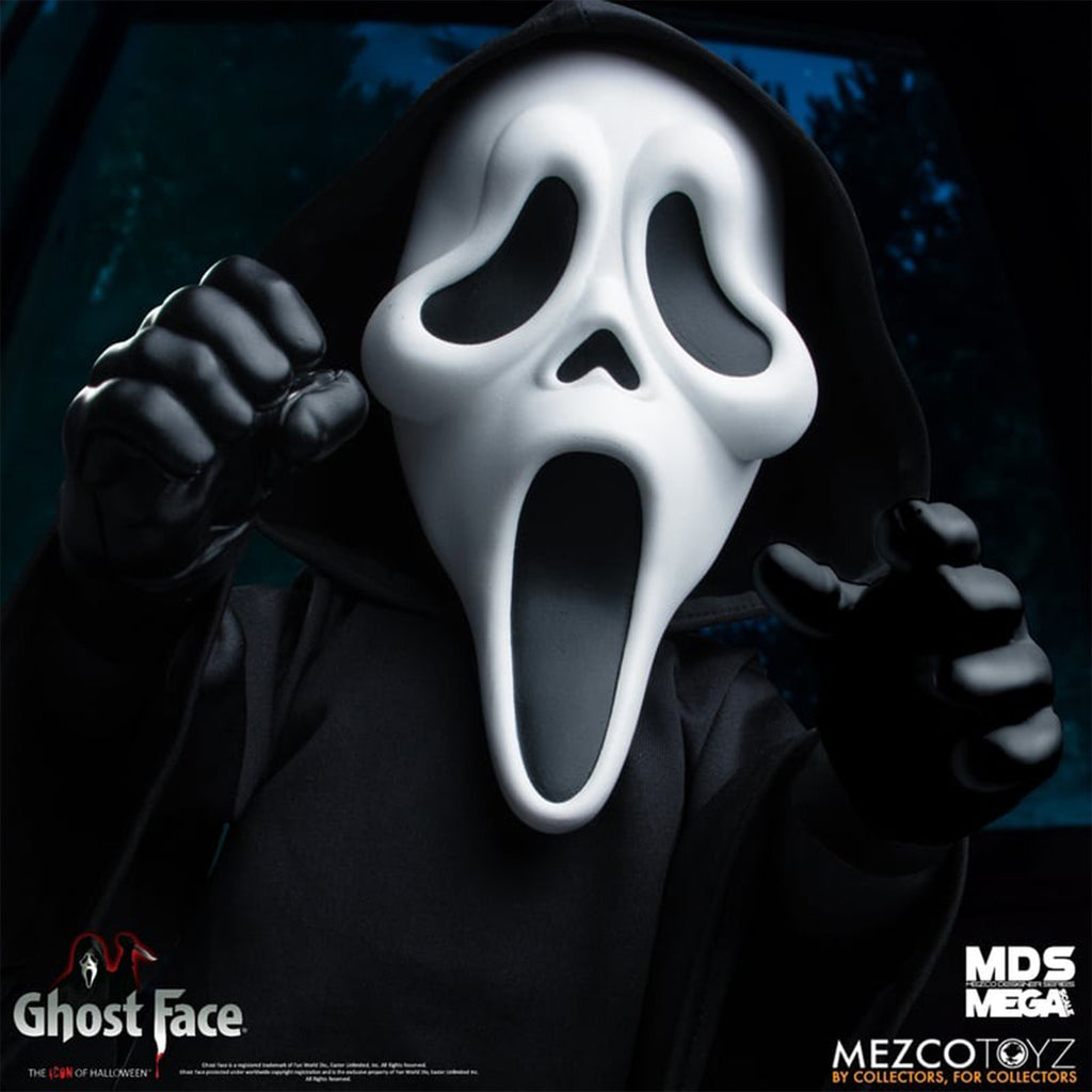 Scream Ghost Face Mezco Designer Series Deluxe Action Figure (No Sound) 15cm – Scream, Mezco Toyz, 15 cm, brand new collector item, Uncanny Collectibles Dublin Ireland