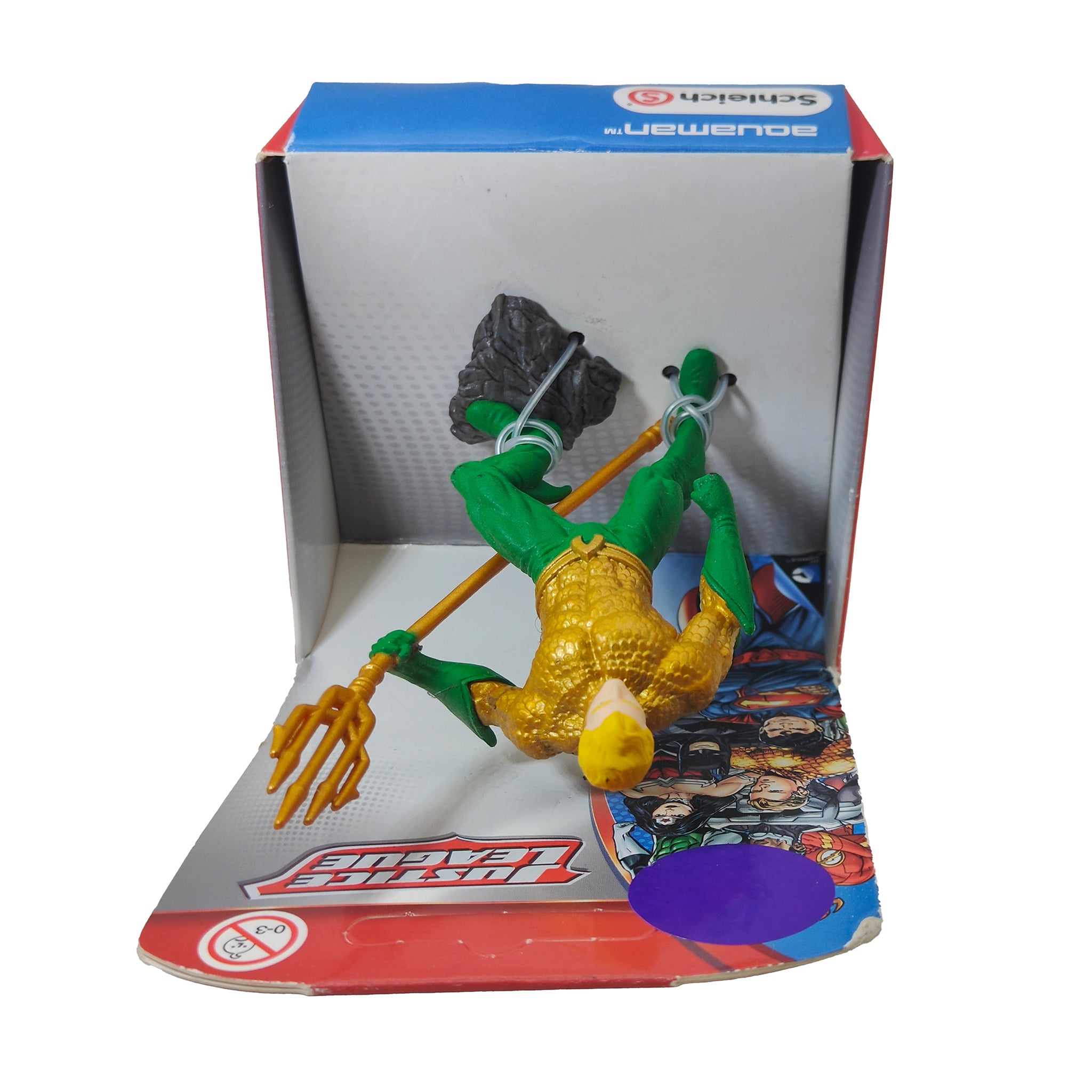 Schleich DC Justice League Aquaman Figure – DC Heroes, Schleich, 10 cm, pre-owned collector piece, Uncanny Collectibles Dublin Ireland