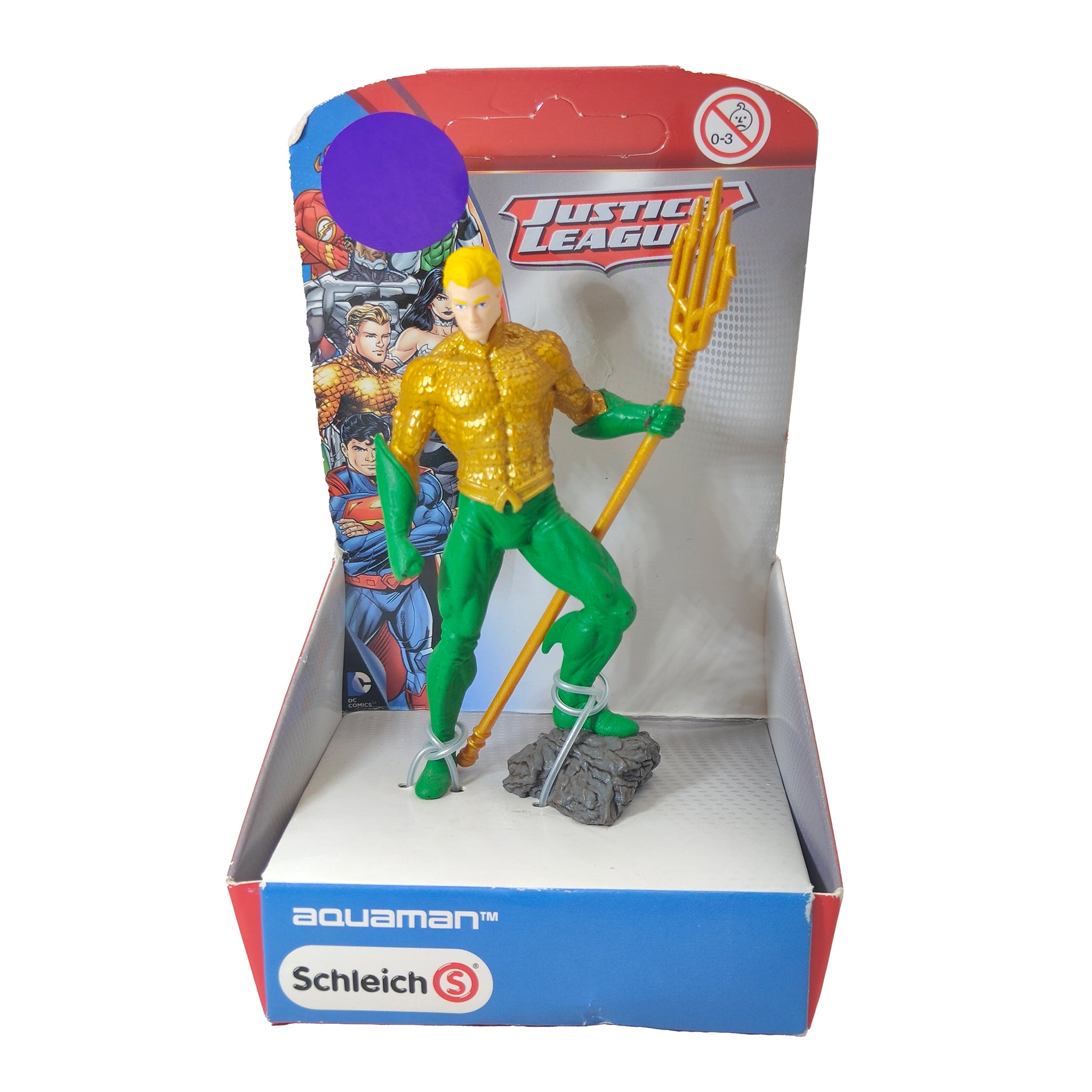 Schleich DC Justice League Aquaman Figure – DC Heroes, Schleich, 10 cm, pre-owned collector piece, Uncanny Collectibles Dublin Ireland