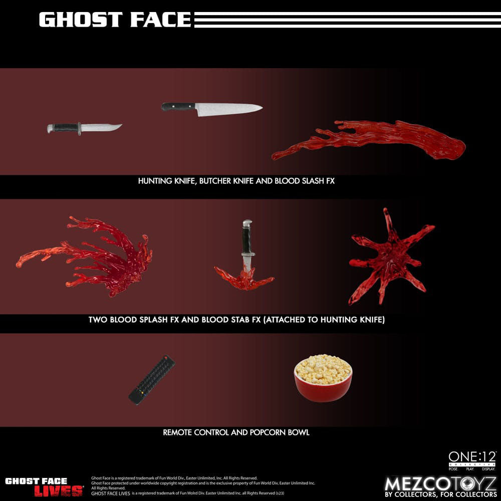 Scream Ghostface Mezco Toyz One:12 Collective Action Figure – Scream, Mezco Toyz, 16 cm, 2024, brand new collector item, Uncanny Collectibles Dublin Ireland