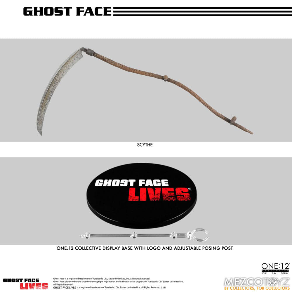Scream Ghostface Mezco Toyz One:12 Collective Action Figure – Scream, Mezco Toyz, 16 cm, 2024, brand new collector item, Uncanny Collectibles Dublin Ireland