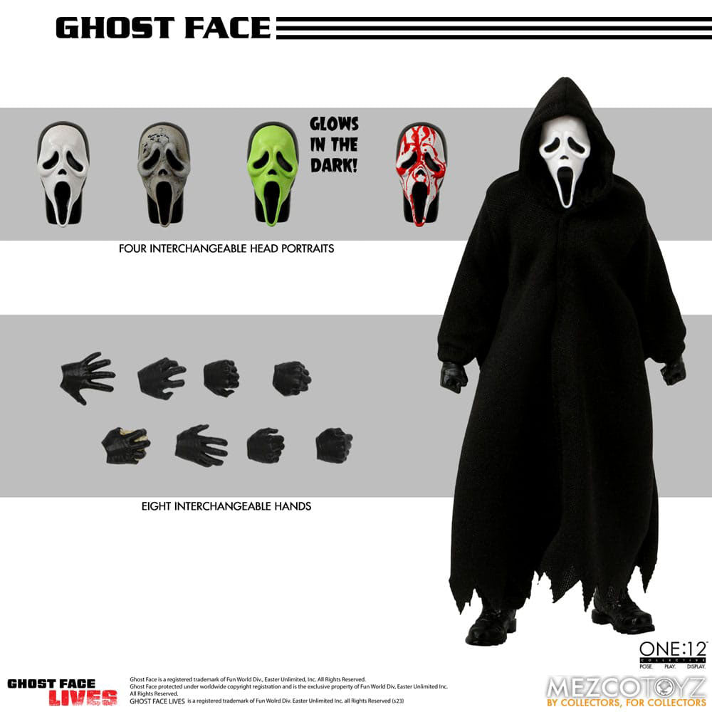 Scream Ghostface Mezco Toyz One:12 Collective Action Figure – Scream, Mezco Toyz, 16 cm, 2024, brand new collector item, Uncanny Collectibles Dublin Ireland