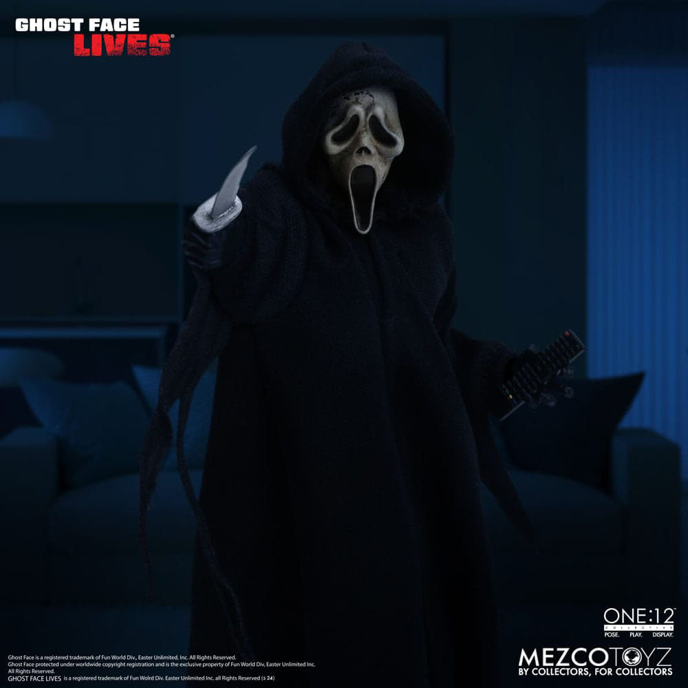 Scream Ghostface Mezco Toyz One:12 Collective Action Figure – Scream, Mezco Toyz, 16 cm, 2024, brand new collector item, Uncanny Collectibles Dublin Ireland