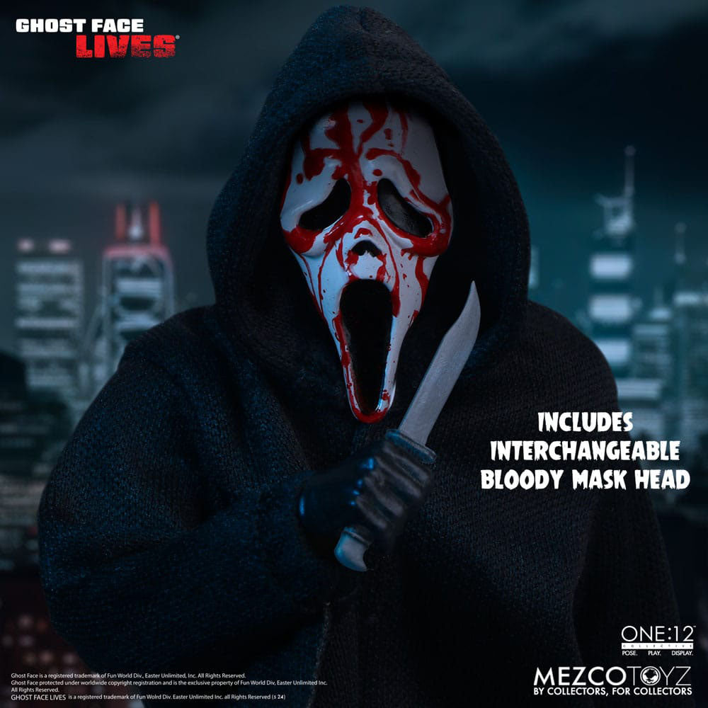 Scream Ghostface Mezco Toyz One:12 Collective Action Figure – Scream, Mezco Toyz, 16 cm, 2024, brand new collector item, Uncanny Collectibles Dublin Ireland