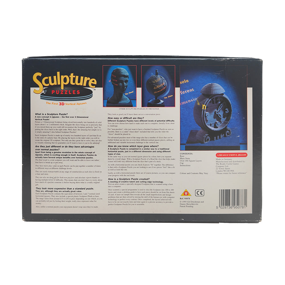 Sculpture Puzzles 3D Vertical Jigsaw The Clock Really Useful Games 1995 – Board Game, Vintage Brands, -, 1995, pre-owned collector piece, Uncanny Collectibles Dublin Ireland