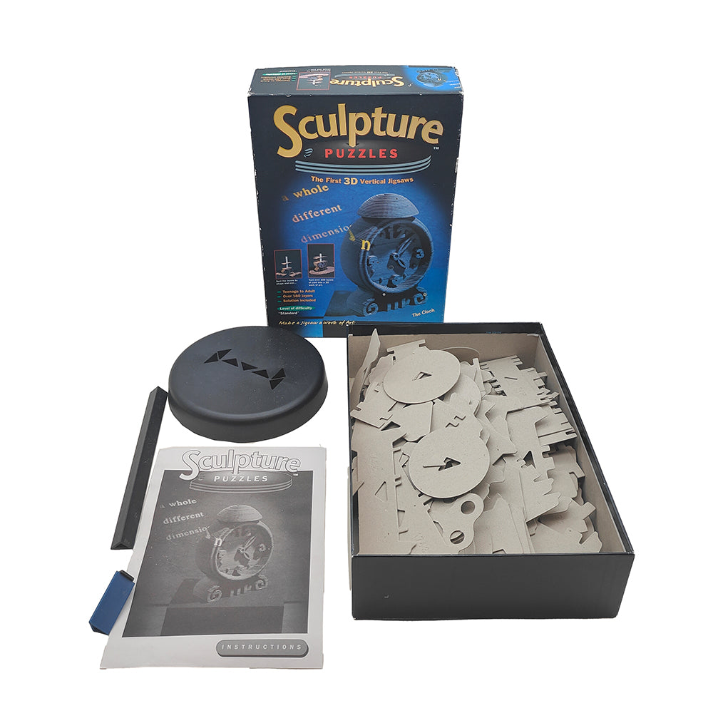 Sculpture Puzzles 3D Vertical Jigsaw The Clock Really Useful Games 1995 – Board Game, Vintage Brands, -, 1995, pre-owned collector piece, Uncanny Collectibles Dublin Ireland